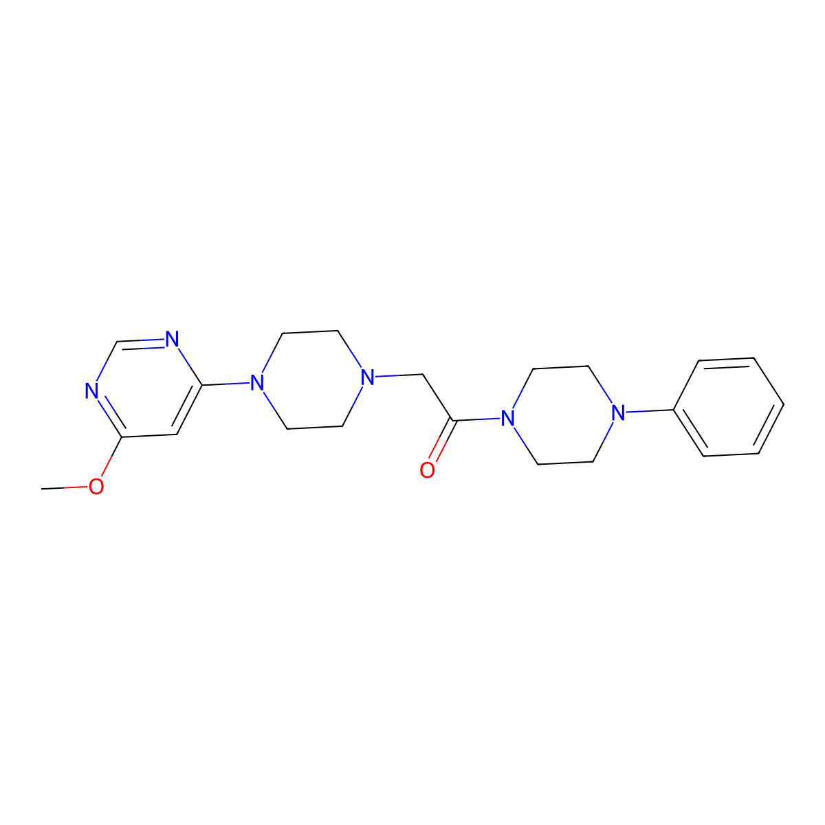 2-[4-(6-Methoxypyrimidin-4-yl)piperazin-1-yl]-1-(4-phenylpiperazin-1-yl)ethan-1-one molecular structure, CAS 2549004-55-7