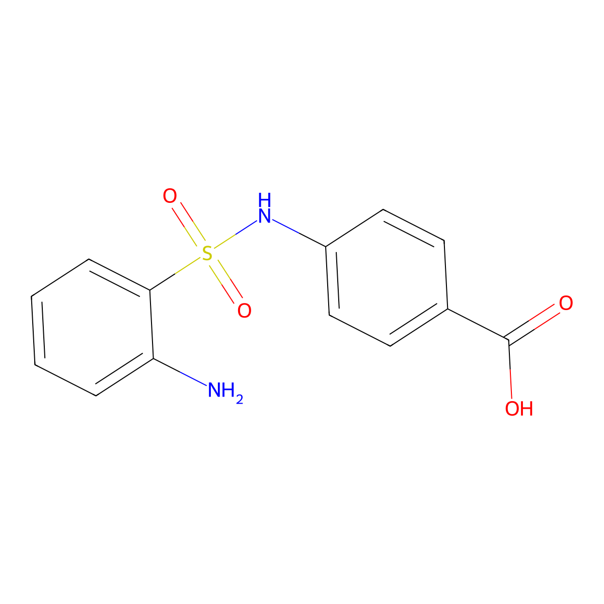 4-(2-Aminobenzenesulfonamido)benzoic acid molecular structure, CAS 2549004-84-2