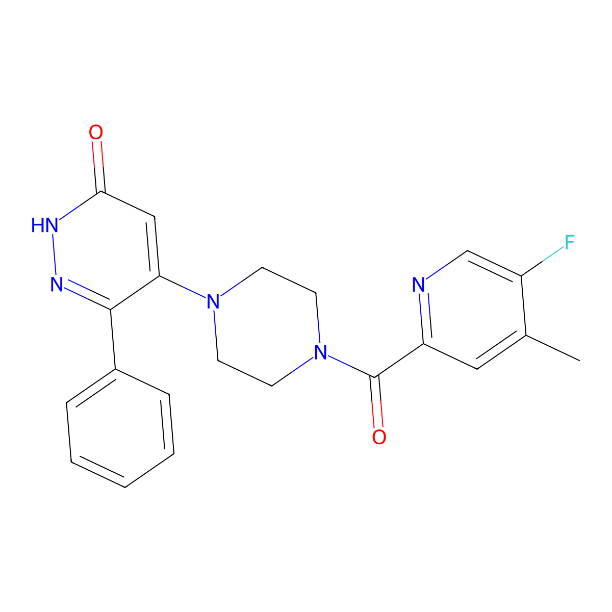 5-[4-(5-Fluoro-4-methylpyridine-2-carbonyl)piperazin-1-yl]-6-phenyl-2,3-dihydropyridazin-3-one molecular structure, CAS 2549005-78-7