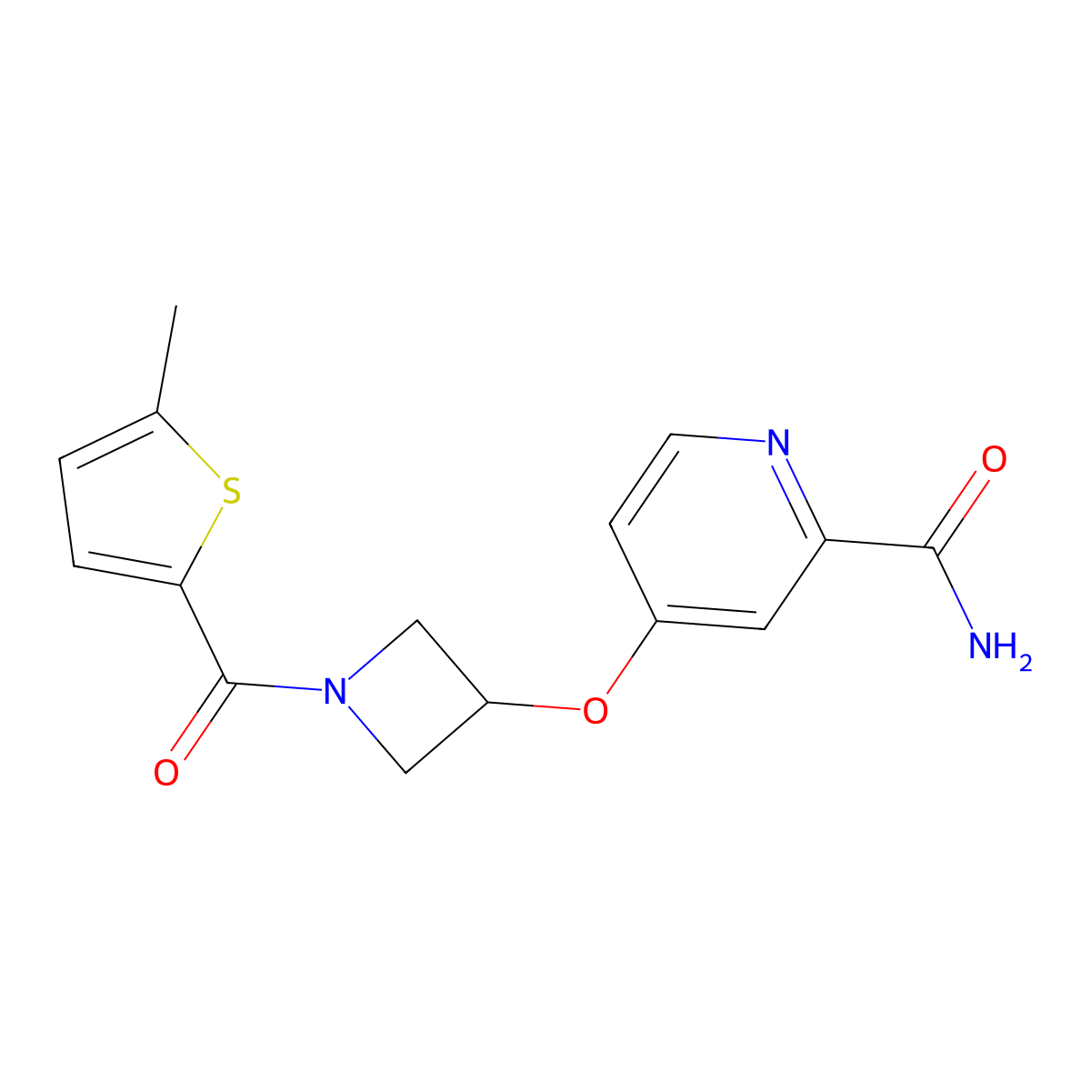 4-{[1-(5-Methylthiophene-2-carbonyl)azetidin-3-yl]oxy}pyridine-2-carboxamide molecular structure, CAS 2549005-80-1