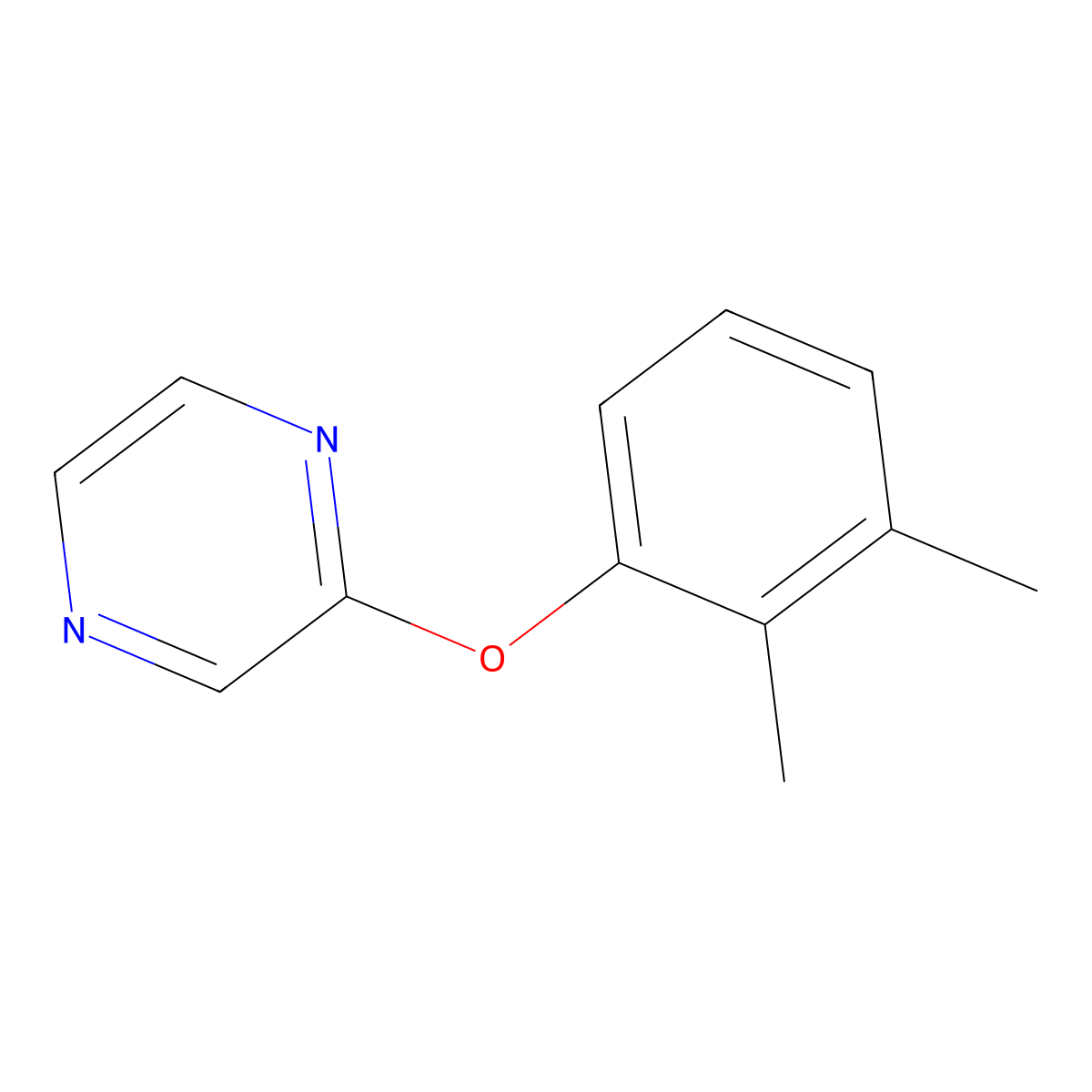 2-(2,3-Dimethylphenoxy)pyrazine molecular structure, CAS 2549006-01-9