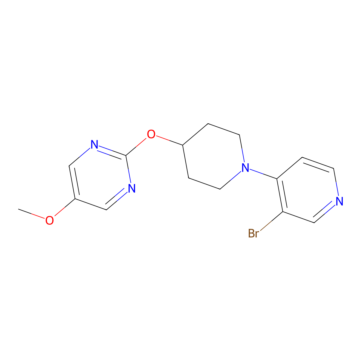 2-{[1-(3-Bromopyridin-4-yl)piperidin-4-yl]oxy}-5-methoxypyrimidine molecular structure, CAS 2549006-25-7