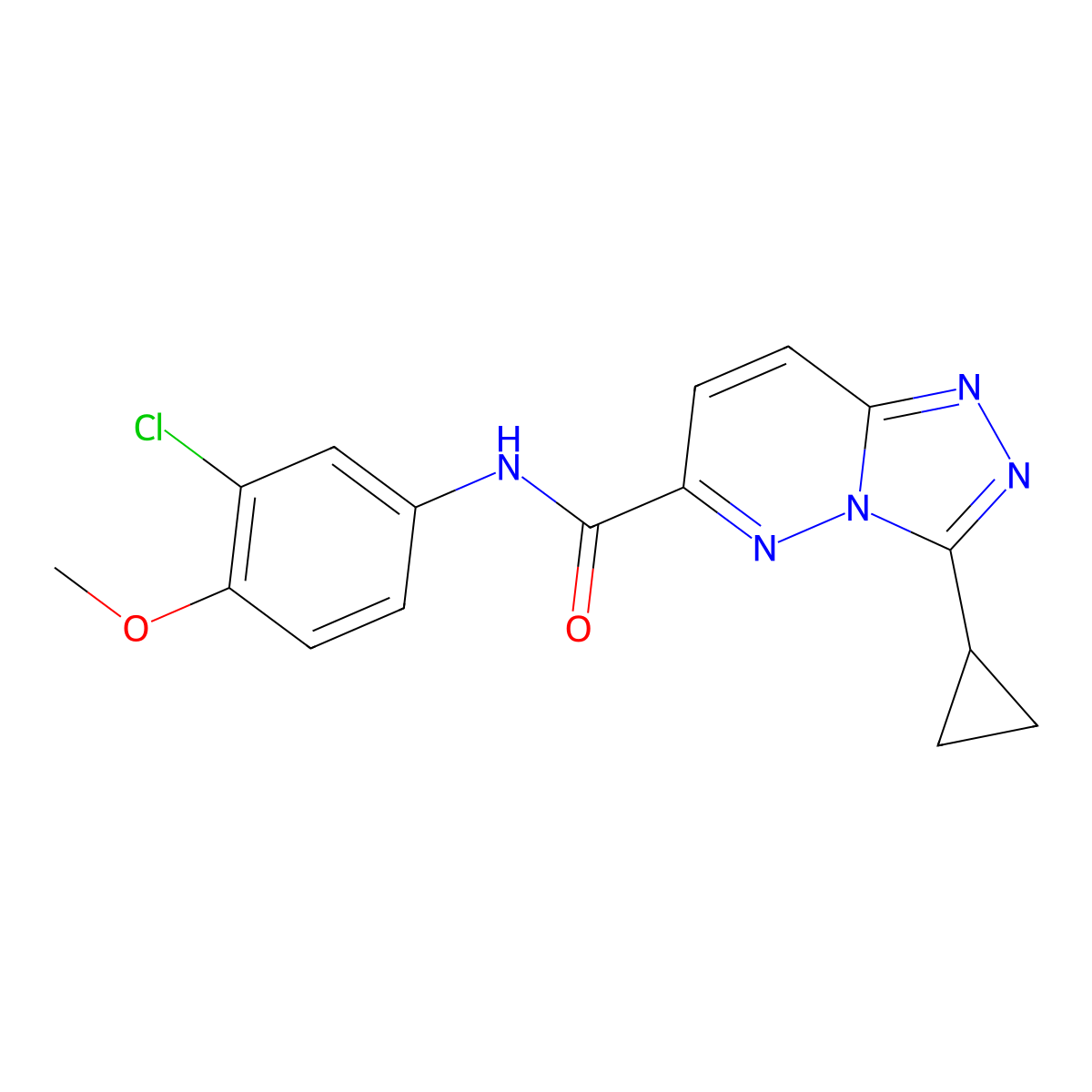 N-(3-chloro-4-methoxyphenyl)-3-cyclopropyl-[1,2,4]triazolo[4,3-b]pyridazine-6-carboxamide molecular structure, CAS 2549006-32-6