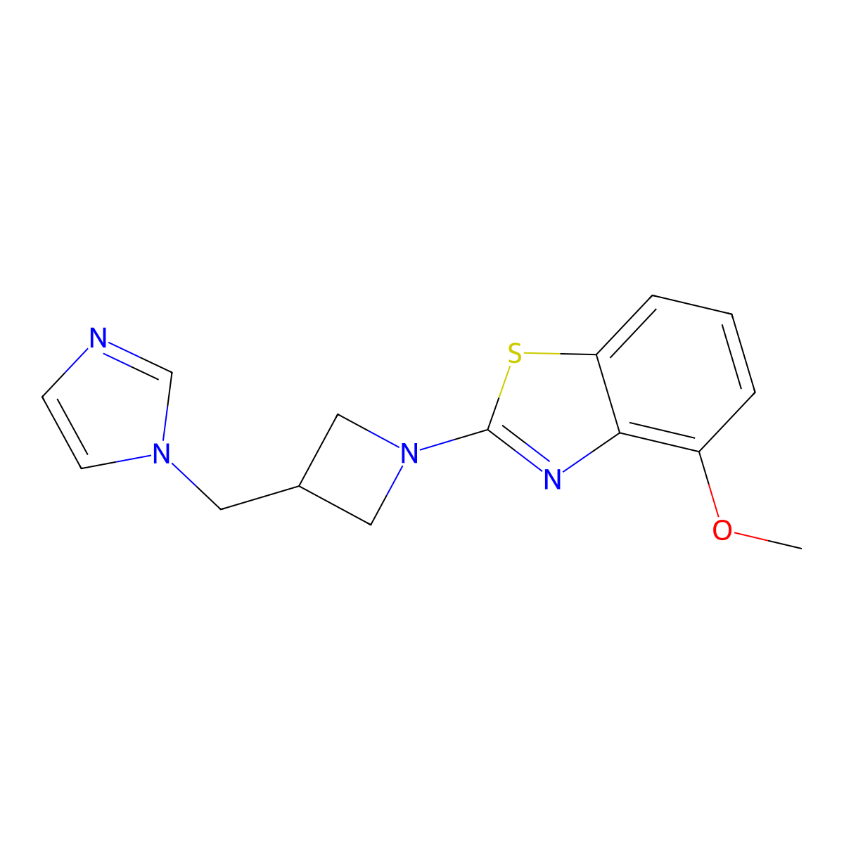 2-{3-[(1H-imidazol-1-yl)methyl]azetidin-1-yl}-4-methoxy-1,3-benzothiazole molecular structure, CAS 2549006-87-1