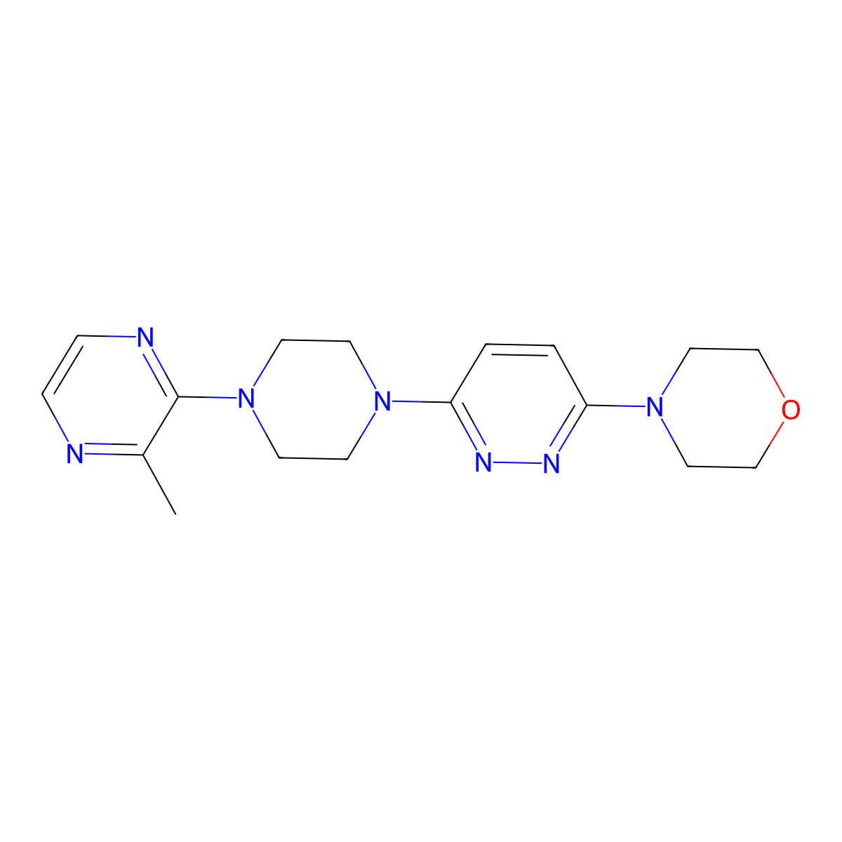 4-{6-[4-(3-Methylpyrazin-2-yl)piperazin-1-yl]pyridazin-3-yl}morpholine molecular structure, CAS 2549007-61-4