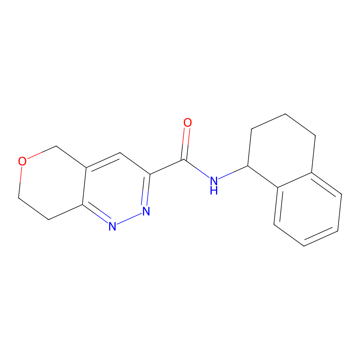 N-(1,2,3,4-tetrahydronaphthalen-1-yl)-5H,7H,8H-pyrano[4,3-c]pyridazine-3-carboxamide molecular structure, CAS 2549007-83-0