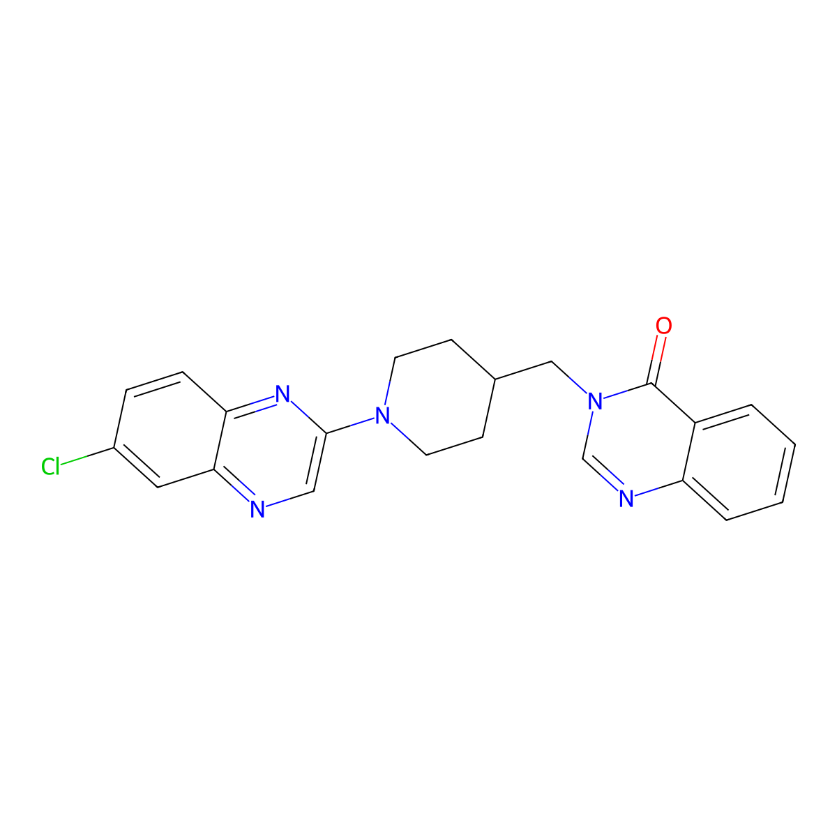 3-{[1-(6-Chloroquinoxalin-2-yl)piperidin-4-yl]methyl}-3,4-dihydroquinazolin-4-one molecular structure, CAS 2549008-34-4