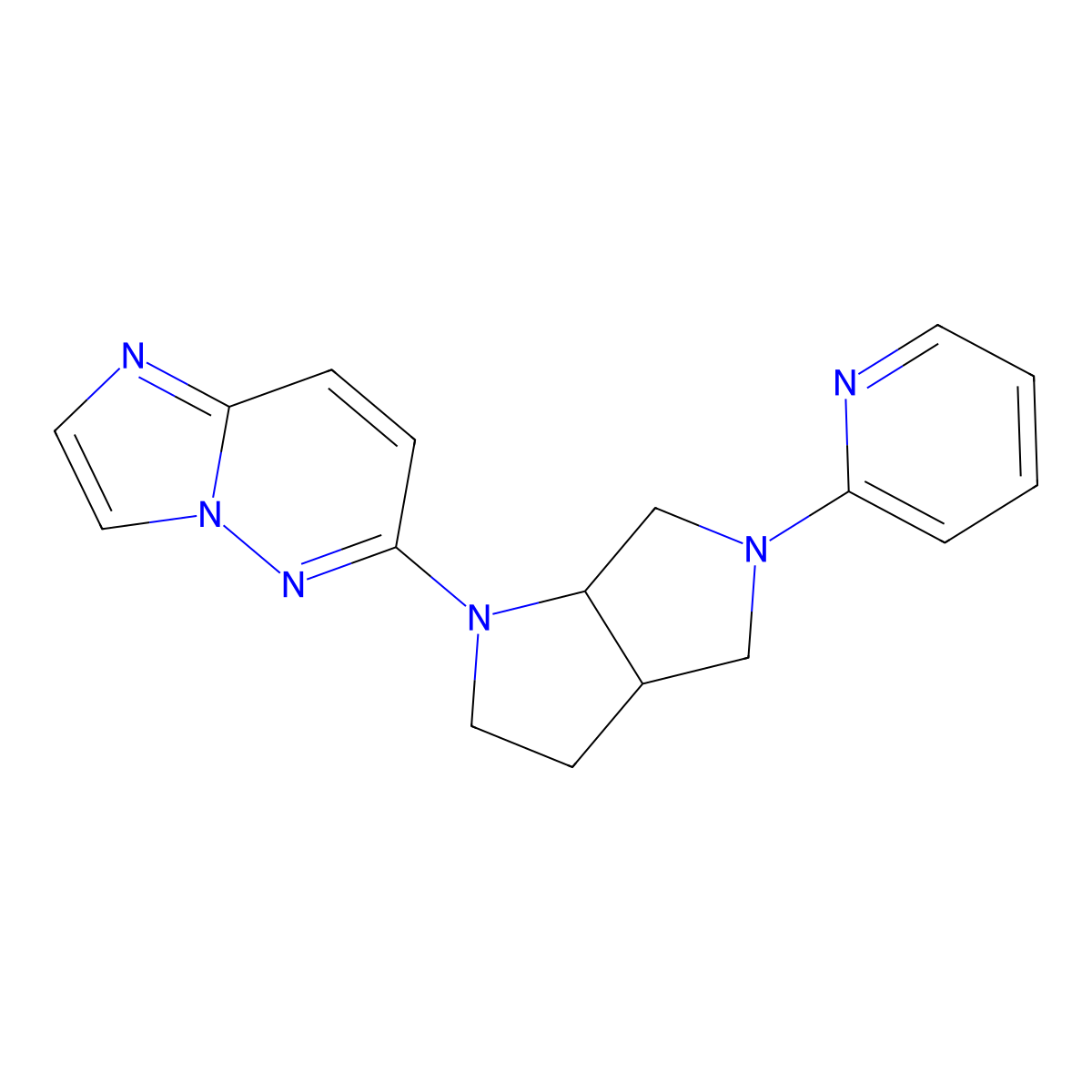 2-(1-{Imidazo[1,2-b]pyridazin-6-yl}-octahydropyrrolo[3,4-b]pyrrol-5-yl)pyridine molecular structure, CAS 2549008-81-1