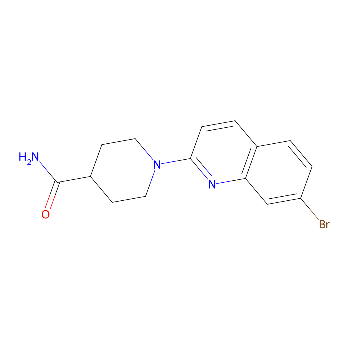 1-(7-Bromoquinolin-2-yl)piperidine-4-carboxamide molecular structure, CAS 2549009-46-1