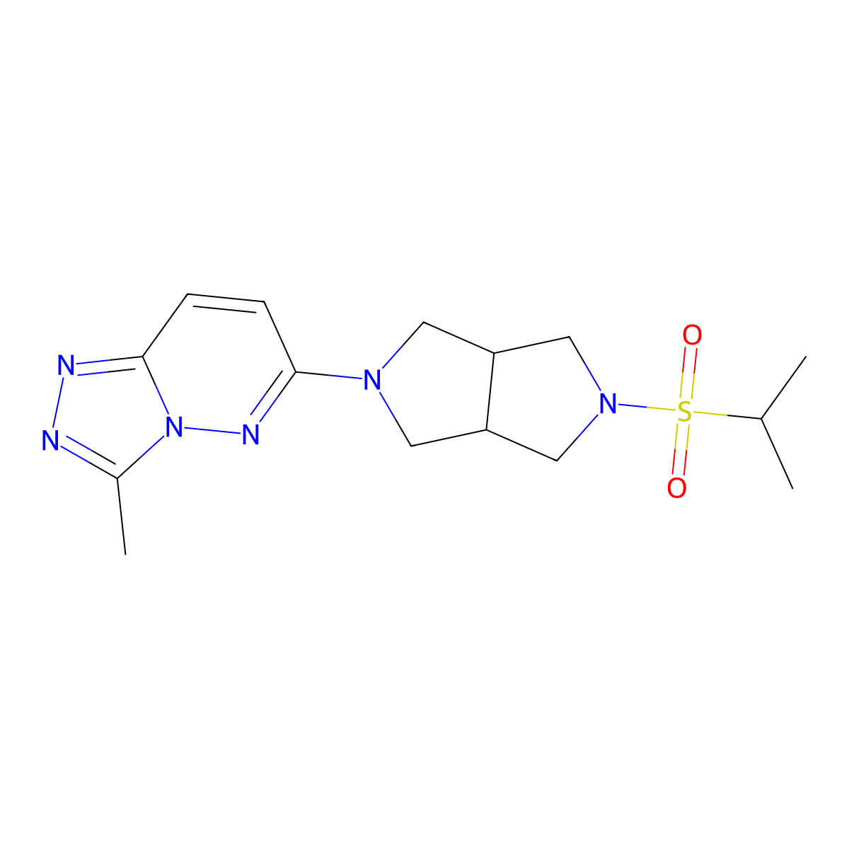 2-{3-Methyl-[1,2,4]triazolo[4,3-b]pyridazin-6-yl}-5-(propane-2-sulfonyl)-octahydropyrrolo[3,4-c]pyrrole molecular structure, CAS 2549009-87-0
