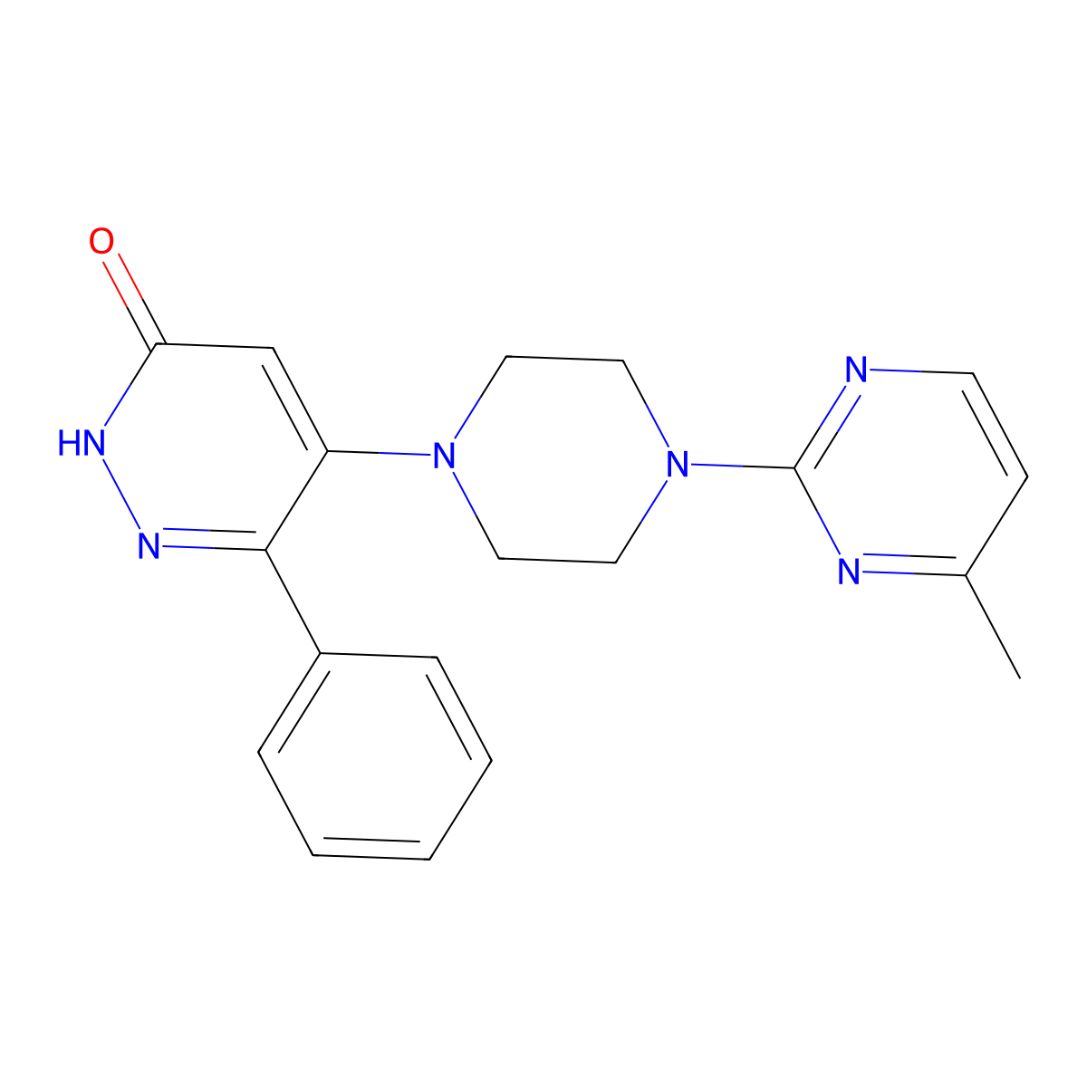 5-[4-(4-Methylpyrimidin-2-yl)piperazin-1-yl]-6-phenyl-2,3-dihydropyridazin-3-one molecular structure, CAS 2549009-88-1