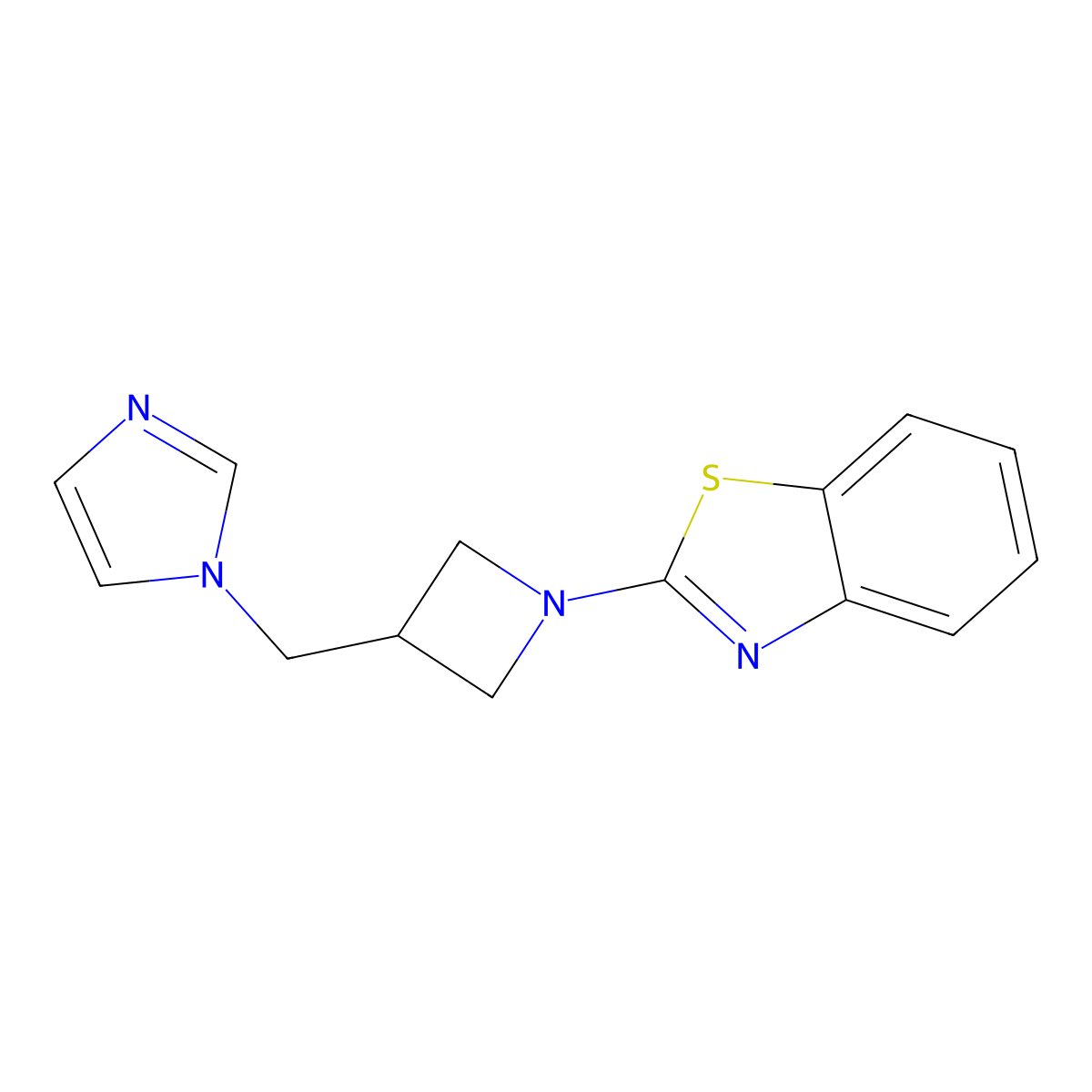 2-{3-[(1H-imidazol-1-yl)methyl]azetidin-1-yl}-1,3-benzothiazole molecular structure, CAS 2549010-55-9