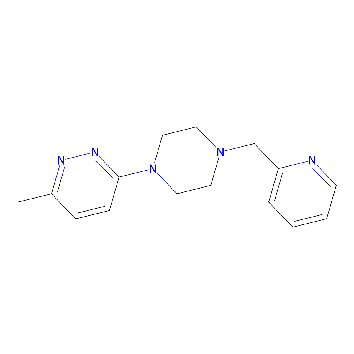 3-Methyl-6-{4-[(pyridin-2-yl)methyl]piperazin-1-yl}pyridazine molecular structure, CAS 2549010-67-3