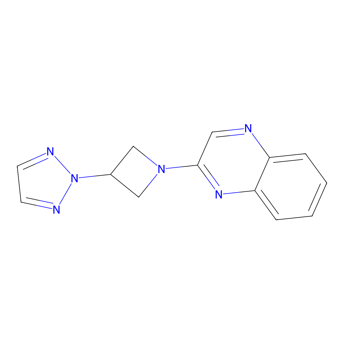 2-[3-(2H-1,2,3-triazol-2-yl)azetidin-1-yl]quinoxaline molecular structure, CAS 2549010-76-4