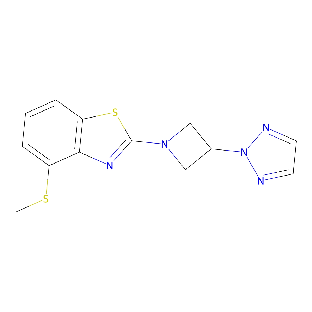 4-(methylsulfanyl)-2-[3-(2H-1,2,3-triazol-2-yl)azetidin-1-yl]-1,3-benzothiazole molecular structure, CAS 2549011-21-2
