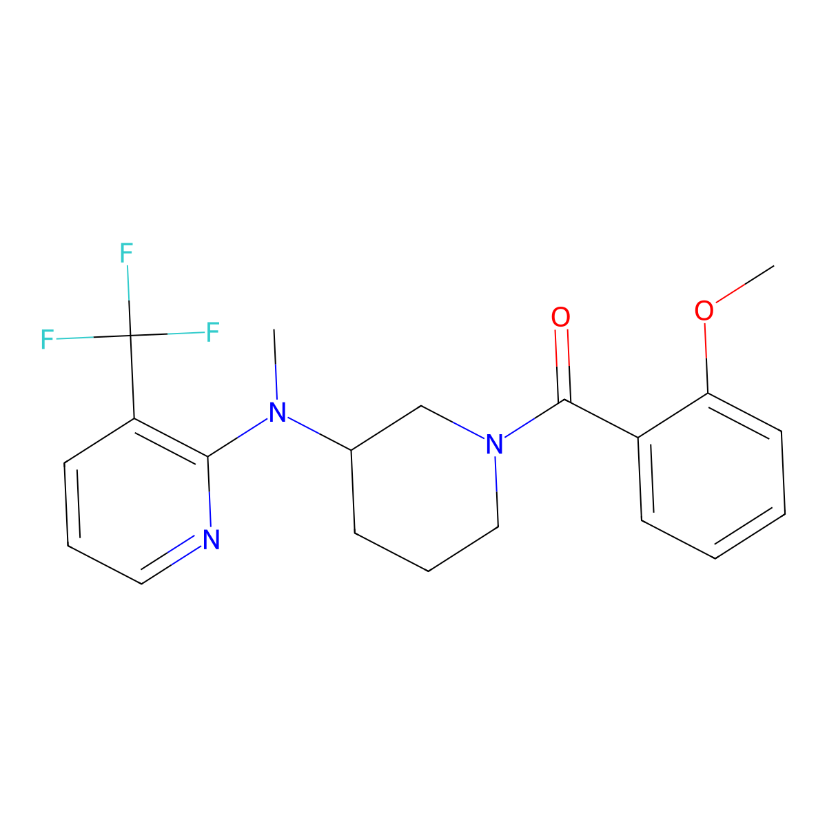 N-[1-(2-methoxybenzoyl)piperidin-3-yl]-N-methyl-3-(trifluoromethyl)pyridin-2-amine molecular structure, CAS 2549011-22-3
