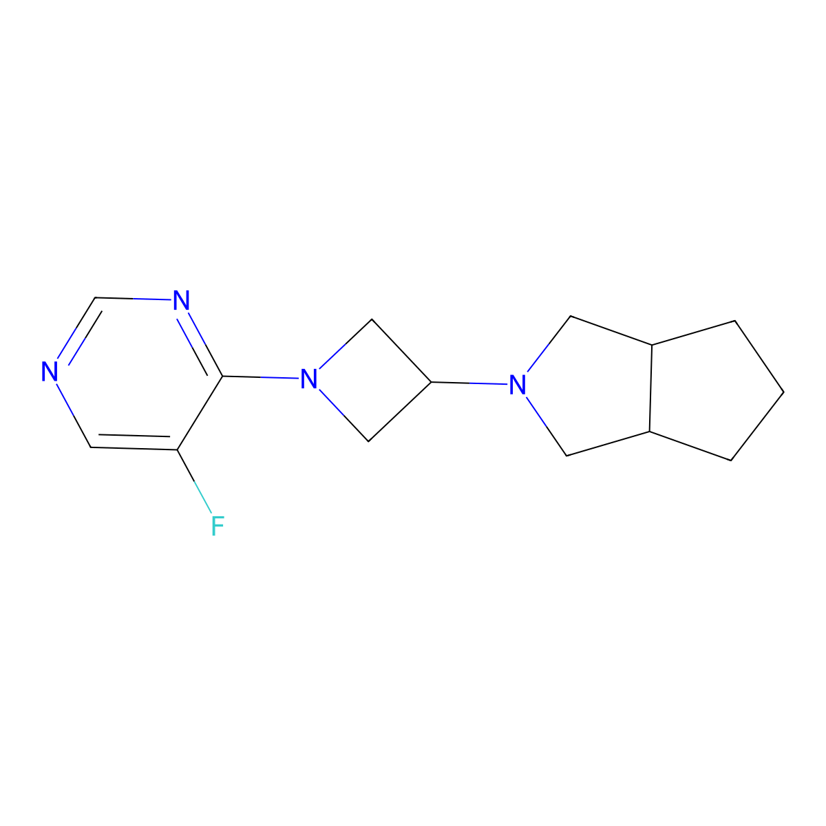 5-Fluoro-4-(3-{octahydrocyclopenta[c]pyrrol-2-yl}azetidin-1-yl)pyrimidine molecular structure, CAS 2549011-34-7
