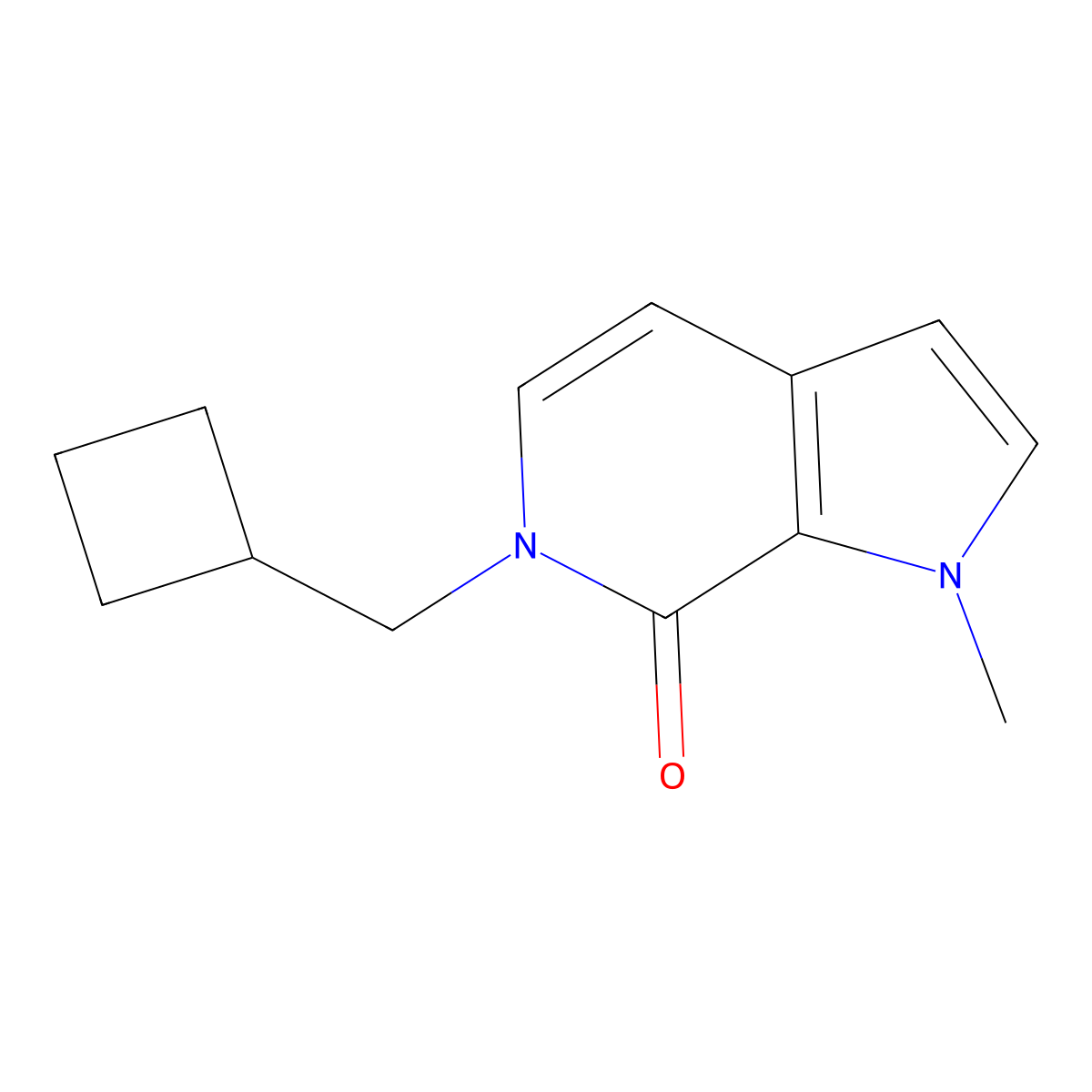 6-(cyclobutylmethyl)-1-methyl-1H,6H,7H-pyrrolo[2,3-c]pyridin-7-one molecular structure, CAS 2549012-72-6