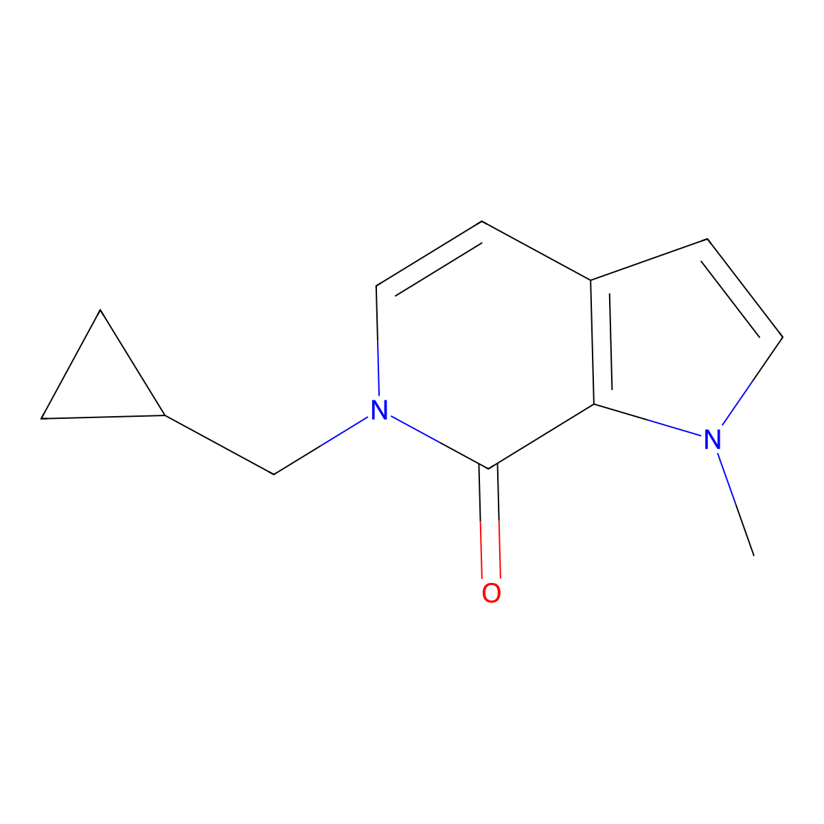 6-(cyclopropylmethyl)-1-methyl-1H,6H,7H-pyrrolo[2,3-c]pyridin-7-one molecular structure, CAS 2549012-84-0