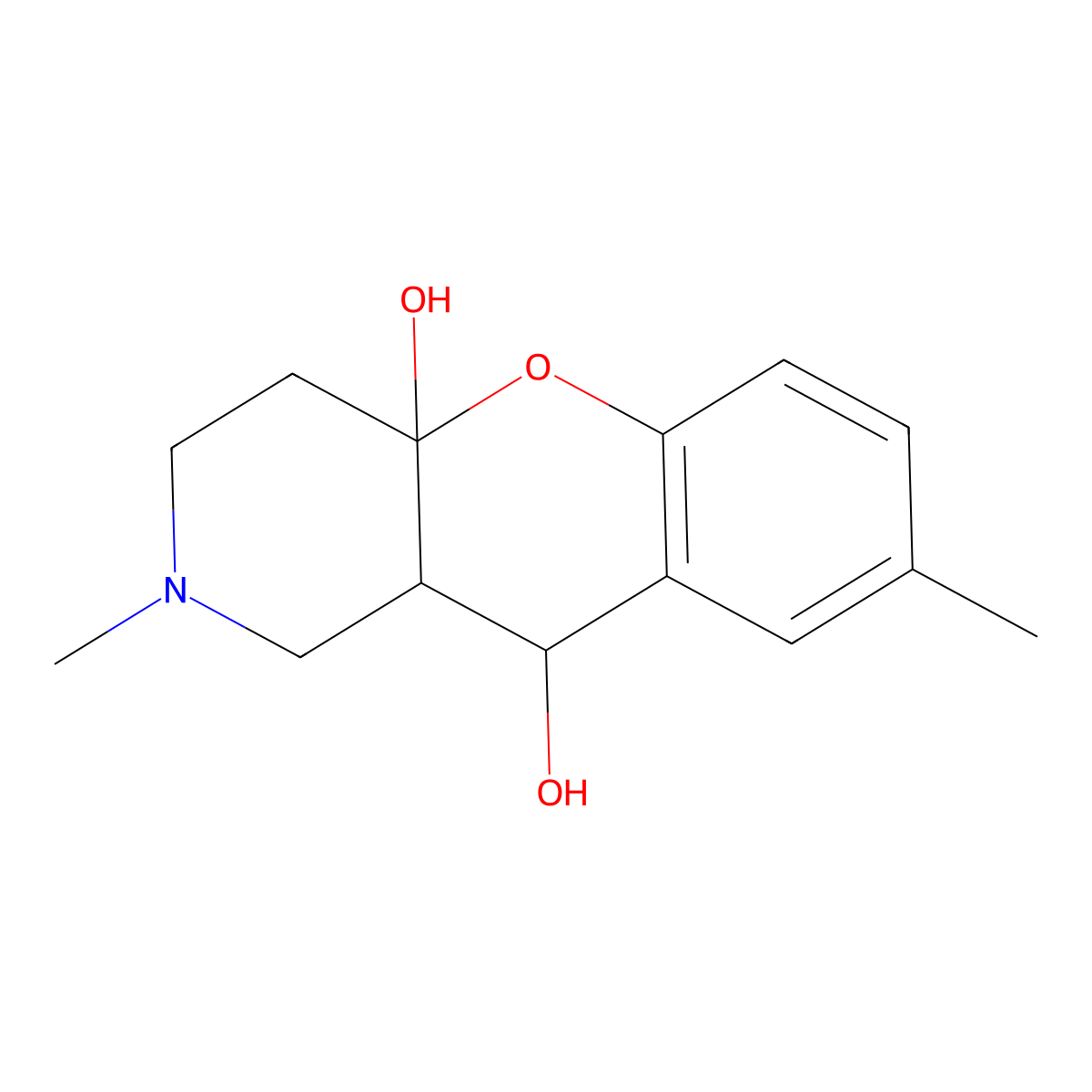 6,12-Dimethyl-2-oxa-6-azatricyclo[8.4.0.0^{3,8}]tetradeca-1(14),10,12-triene-3,9-diol molecular structure, CAS 2549012-91-9