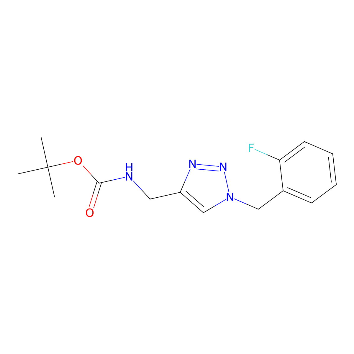 tert-butyl N-({1-[(2-fluorophenyl)methyl]-1H-1,2,3-triazol-4-yl}methyl)carbamate molecular structure, CAS 2549013-24-1