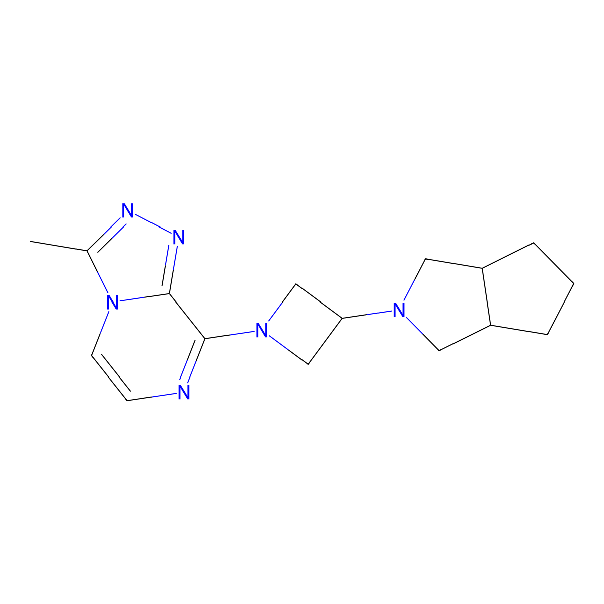 1-{3-Methyl-[1,2,4]triazolo[4,3-a]pyrazin-8-yl}-3-{octahydrocyclopenta[c]pyrrol-2-yl}azetidine molecular structure, CAS 2549014-23-3