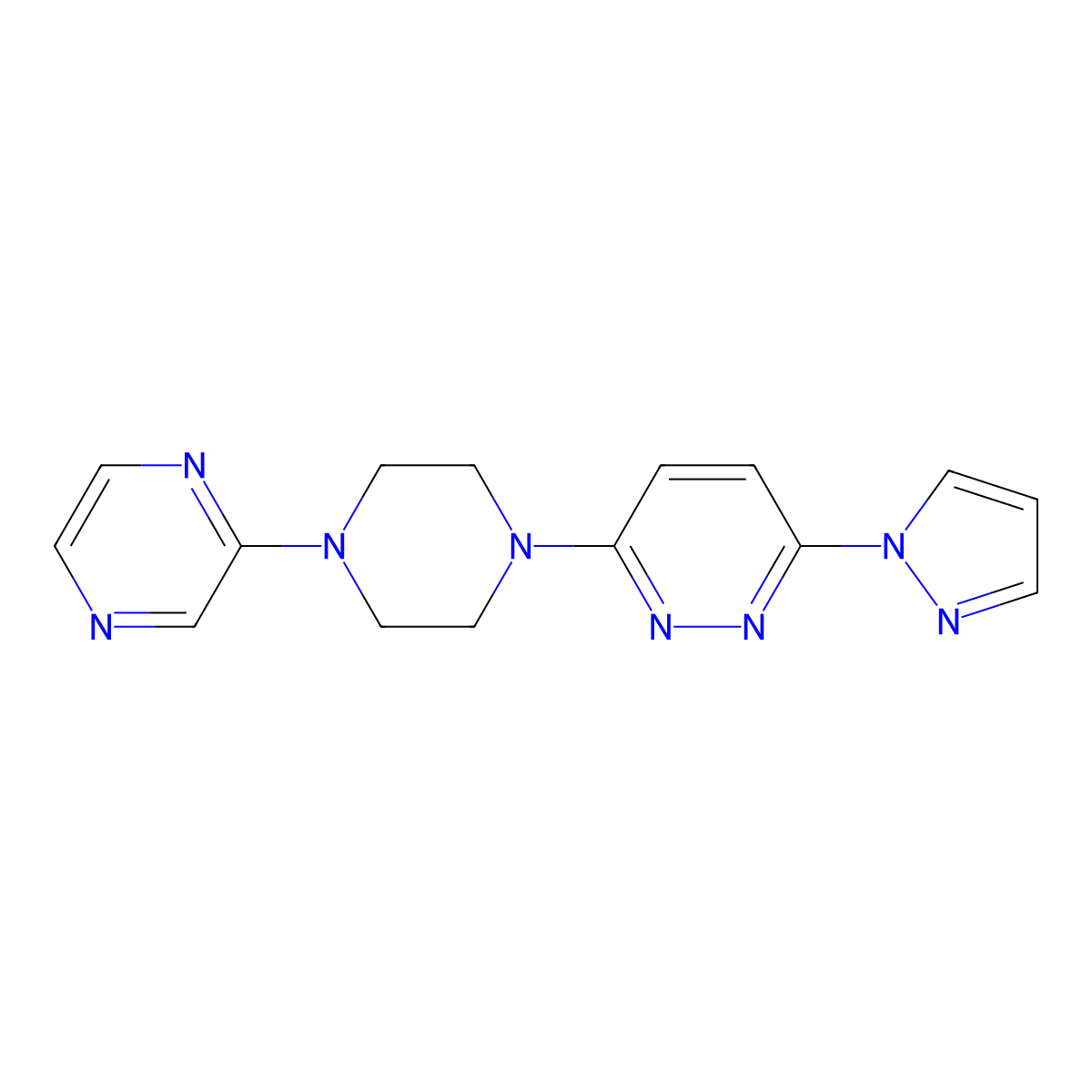 3-[4-(pyrazin-2-yl)piperazin-1-yl]-6-(1H-pyrazol-1-yl)pyridazine molecular structure, CAS 2549014-37-9