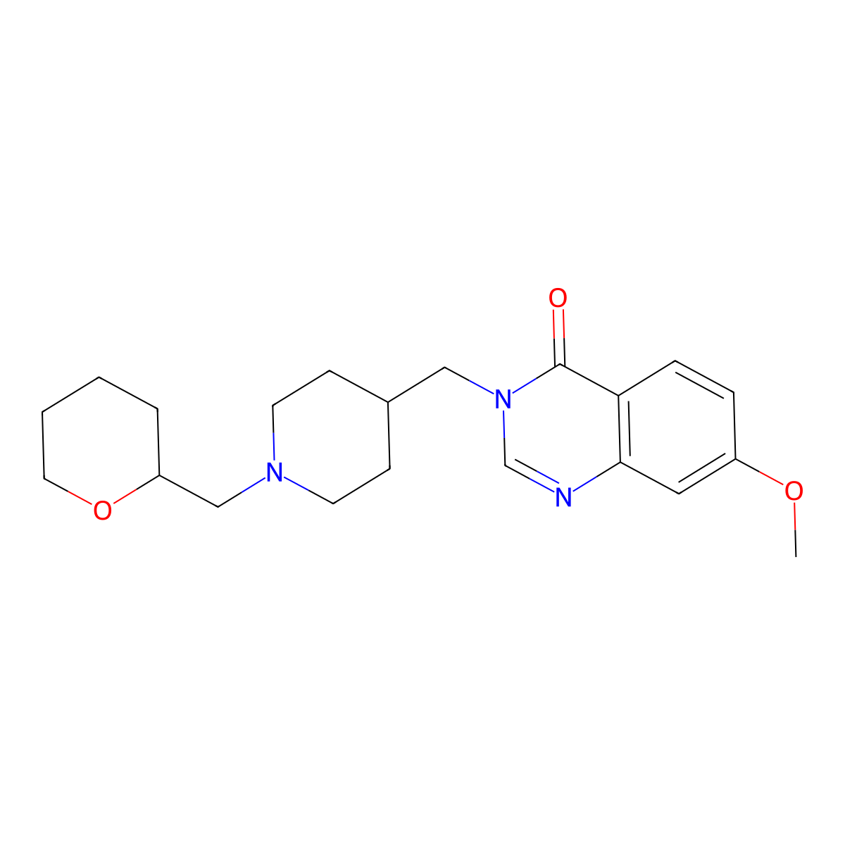7-Methoxy-3-({1-[(oxan-2-yl)methyl]piperidin-4-yl}methyl)-3,4-dihydroquinazolin-4-one molecular structure, CAS 2549014-72-2