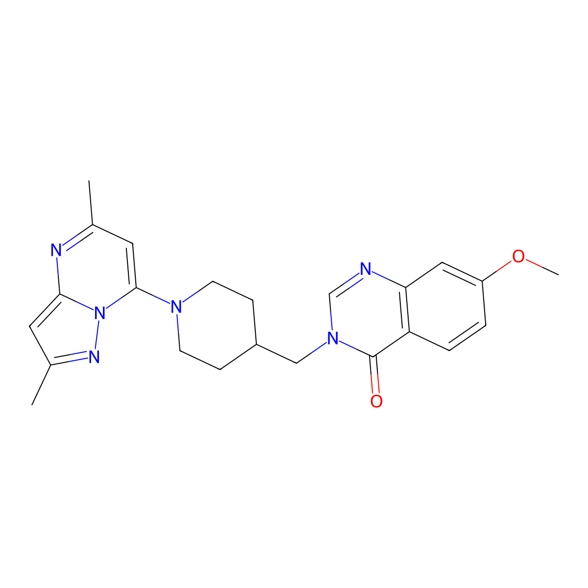3-[(1-{2,5-Dimethylpyrazolo[1,5-a]pyrimidin-7-yl}piperidin-4-yl)methyl]-7-methoxy-3,4-dihydroquinazolin-4-one molecular structure, CAS 2549015-00-9