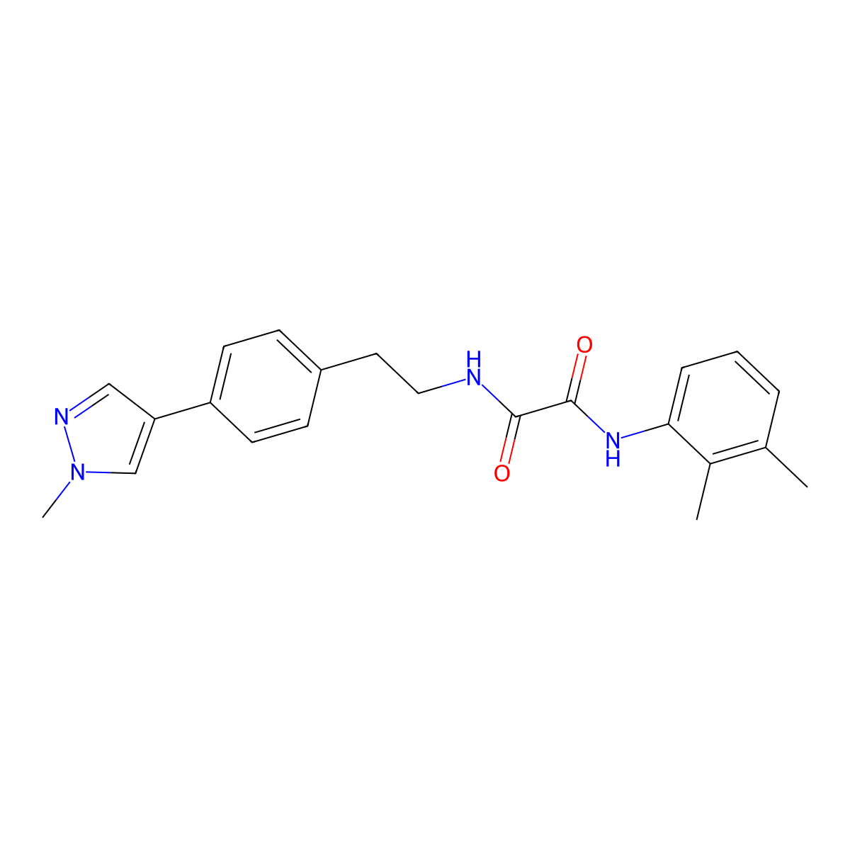 N-(2,3-dimethylphenyl)-N'-{2-[4-(1-methyl-1H-pyrazol-4-yl)phenyl]ethyl}ethanediamide molecular structure, CAS 2549015-04-3