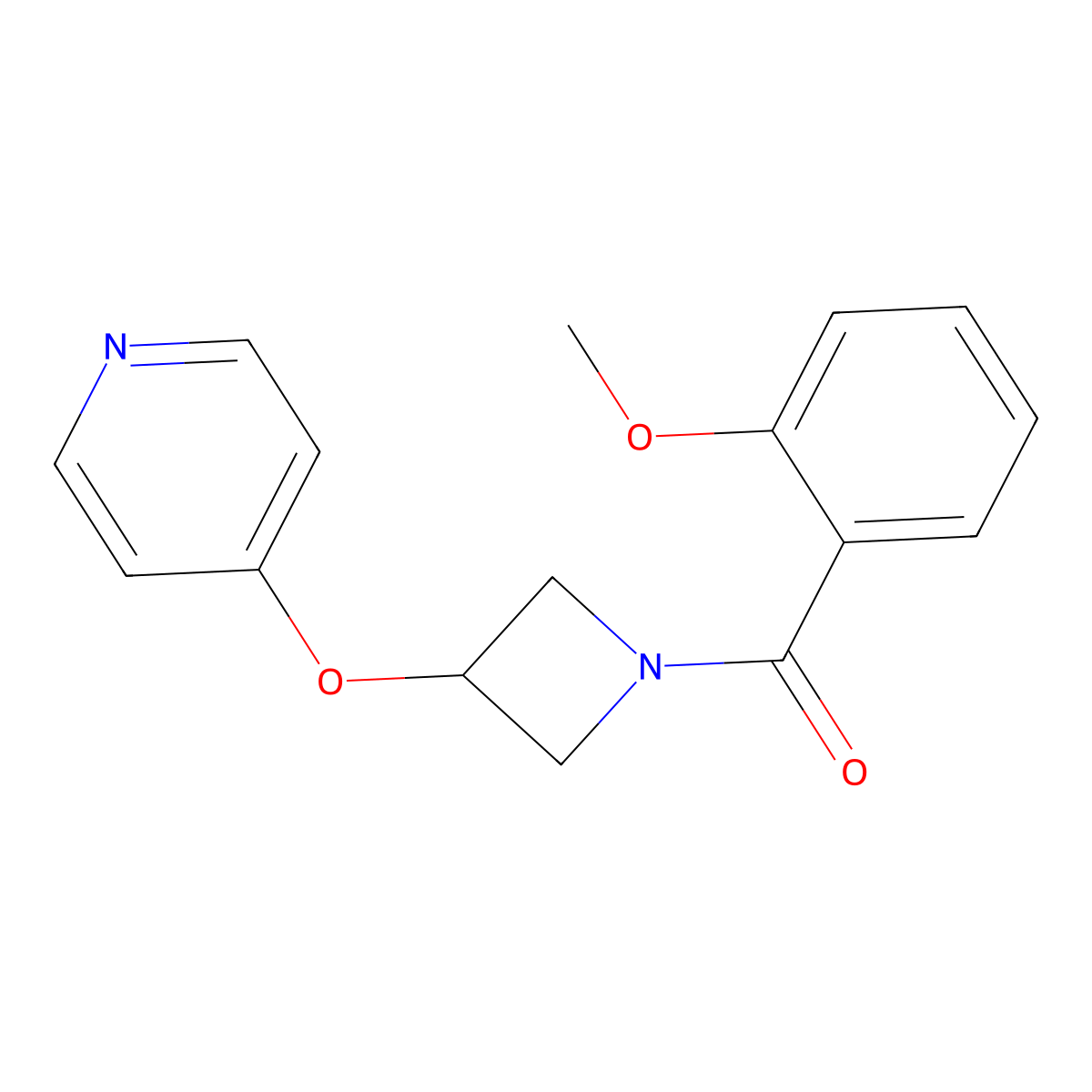 4-{[1-(2-Methoxybenzoyl)azetidin-3-yl]oxy}pyridine molecular structure, CAS 2549015-35-0