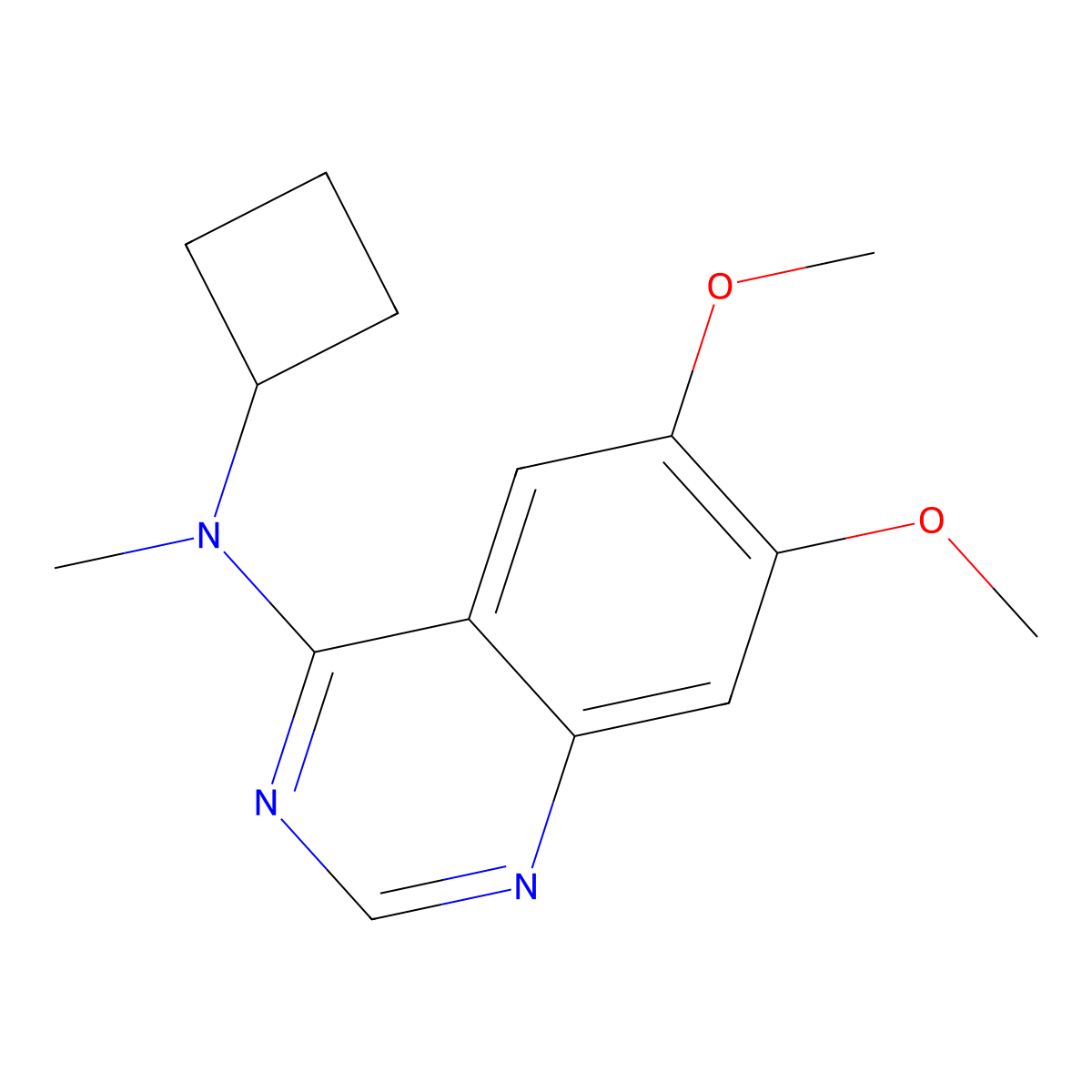 N-cyclobutyl-6,7-dimethoxy-N-methylquinazolin-4-amine molecular structure, CAS 2549015-54-3