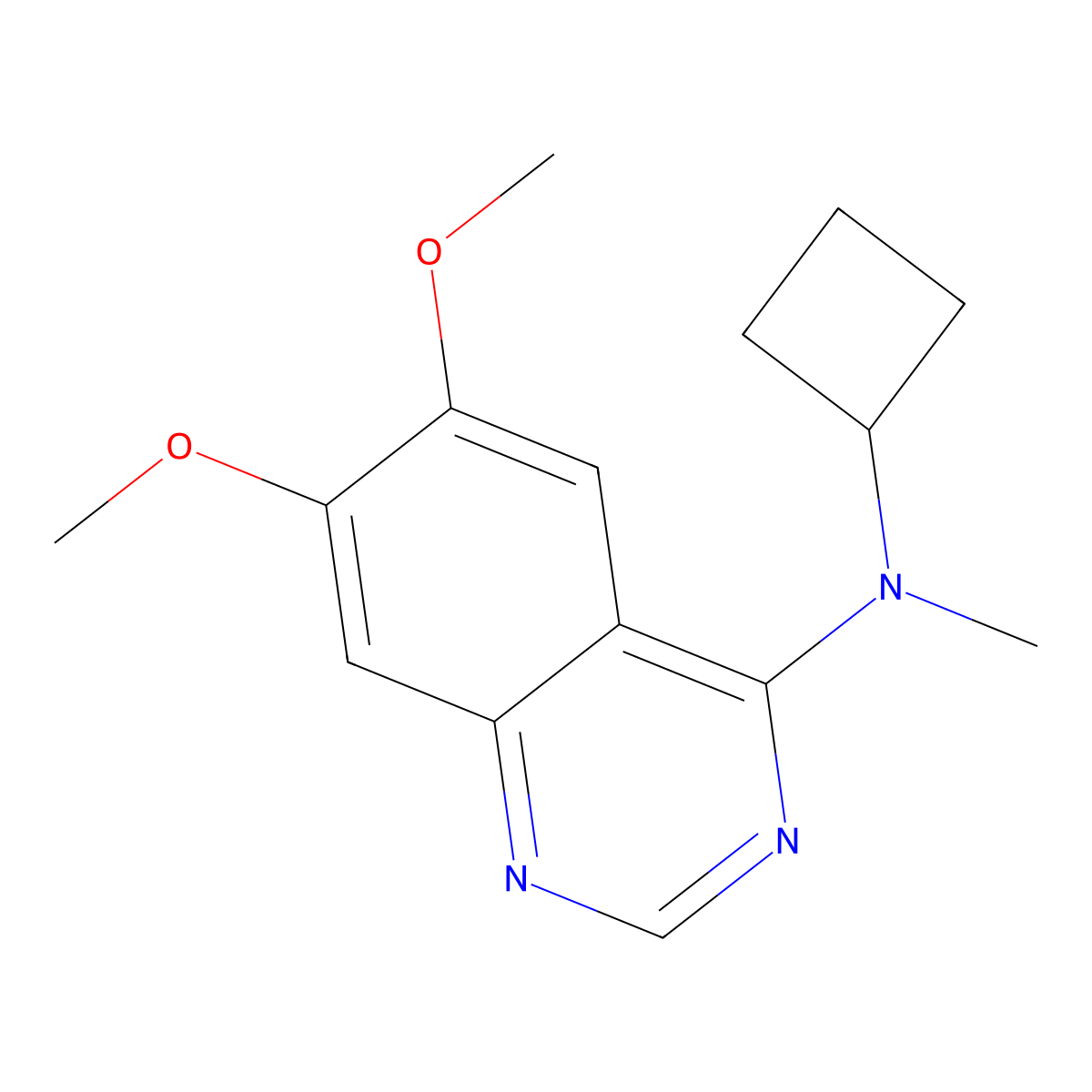 N-cyclobutyl-6,7-dimethoxy-N-methylquinazolin-4-amine molecular structure, CAS 2549015-54-3