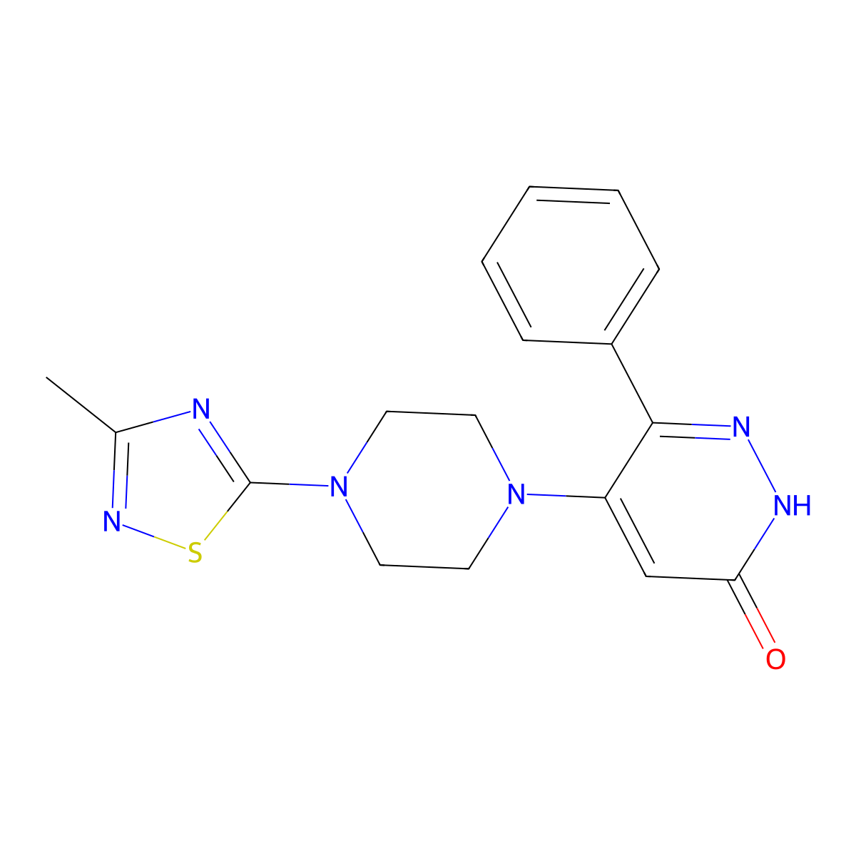 5-[4-(3-Methyl-1,2,4-thiadiazol-5-yl)piperazin-1-yl]-6-phenyl-2,3-dihydropyridazin-3-one molecular structure, CAS 2549015-63-4