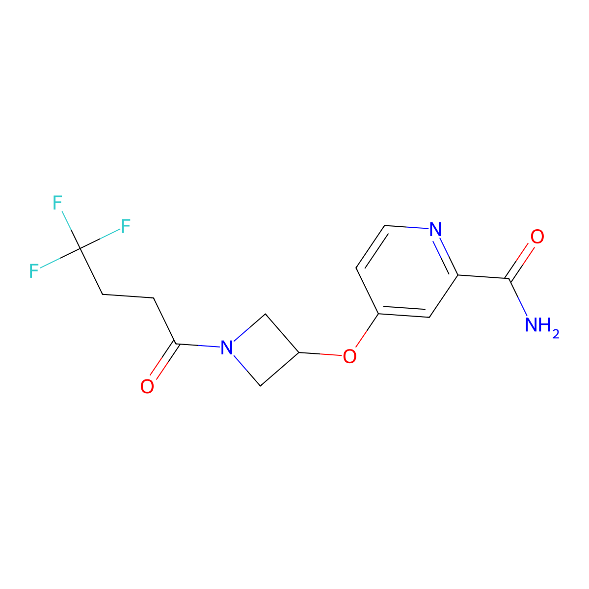 4-{[1-(4,4,4-Trifluorobutanoyl)azetidin-3-yl]oxy}pyridine-2-carboxamide molecular structure, CAS 2549015-98-5