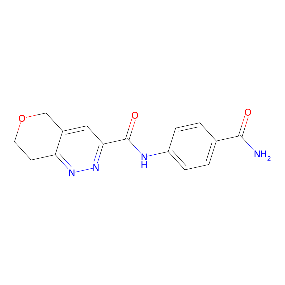 N-(4-carbamoylphenyl)-5H,7H,8H-pyrano[4,3-c]pyridazine-3-carboxamide molecular structure, CAS 2549016-23-9