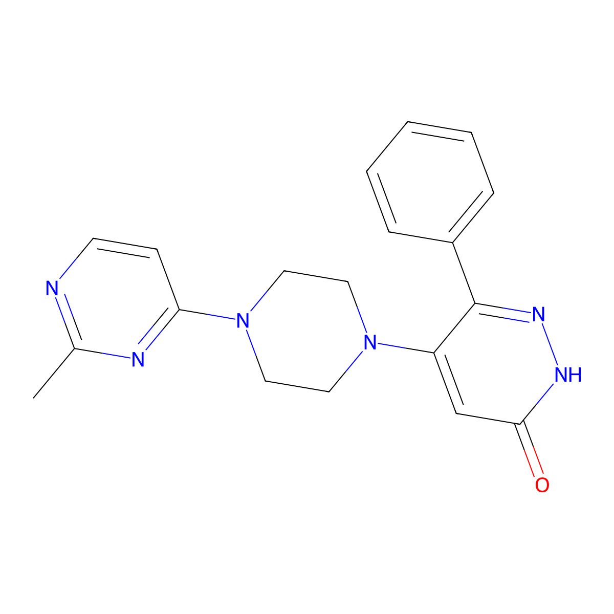 5-[4-(2-Methylpyrimidin-4-yl)piperazin-1-yl]-6-phenyl-2,3-dihydropyridazin-3-one molecular structure, CAS 2549016-25-1