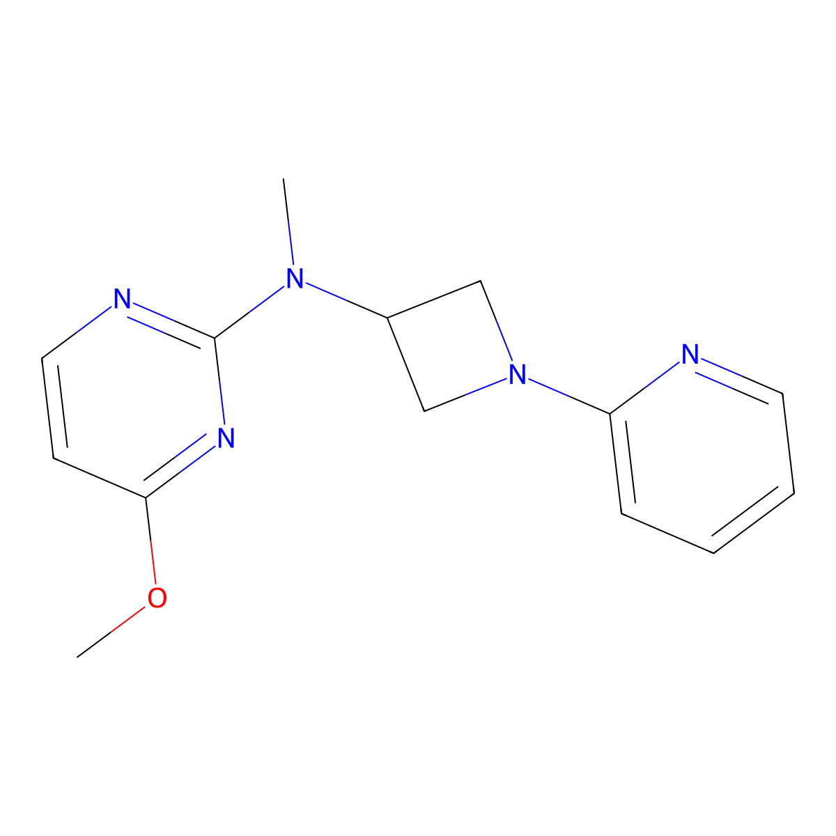 4-methoxy-N-methyl-N-[1-(pyridin-2-yl)azetidin-3-yl]pyrimidin-2-amine molecular structure, CAS 2549016-61-5
