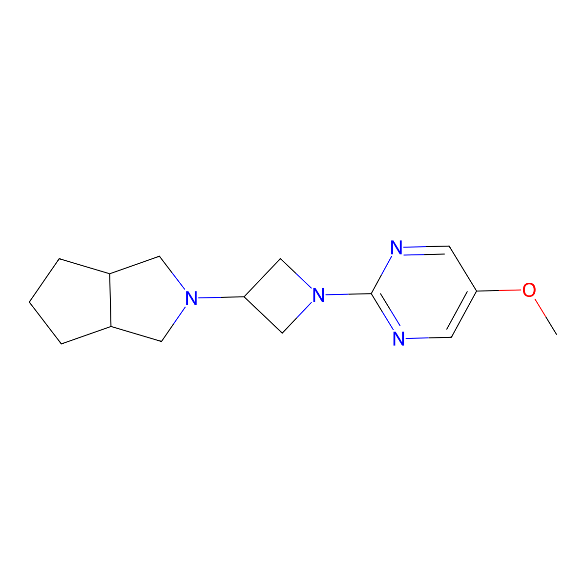 5-Methoxy-2-(3-{octahydrocyclopenta[c]pyrrol-2-yl}azetidin-1-yl)pyrimidine molecular structure, CAS 2549017-03-8