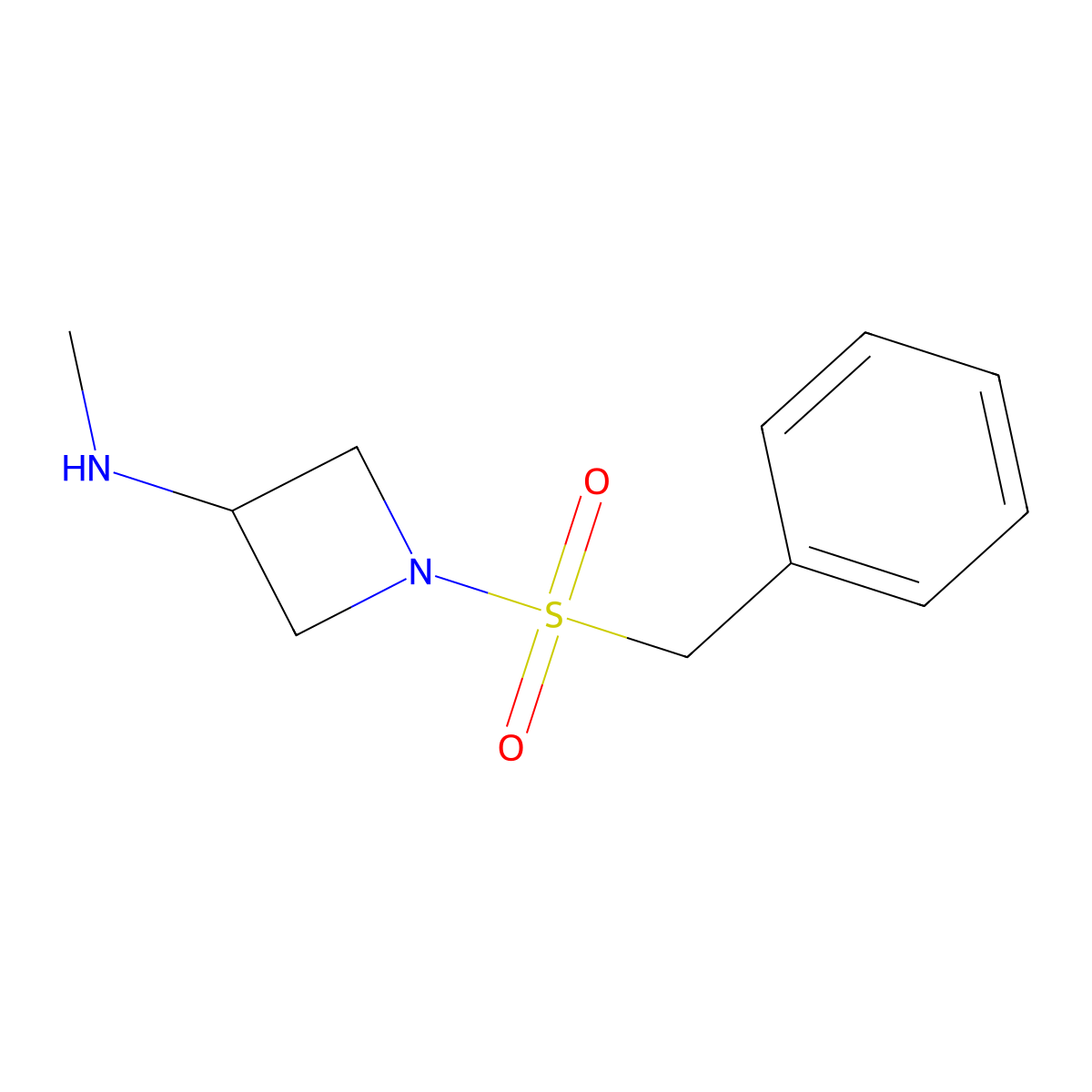 N-methyl-1-phenylmethanesulfonylazetidin-3-amine molecular structure, CAS 2549017-05-0