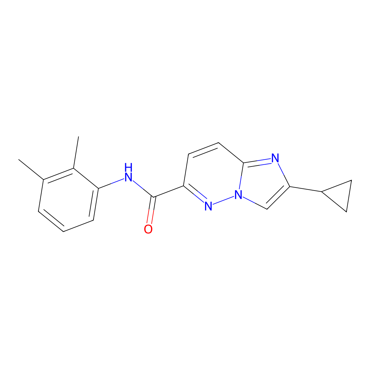 2-cyclopropyl-N-(2,3-dimethylphenyl)imidazo[1,2-b]pyridazine-6-carboxamide molecular structure, CAS 2549017-57-2