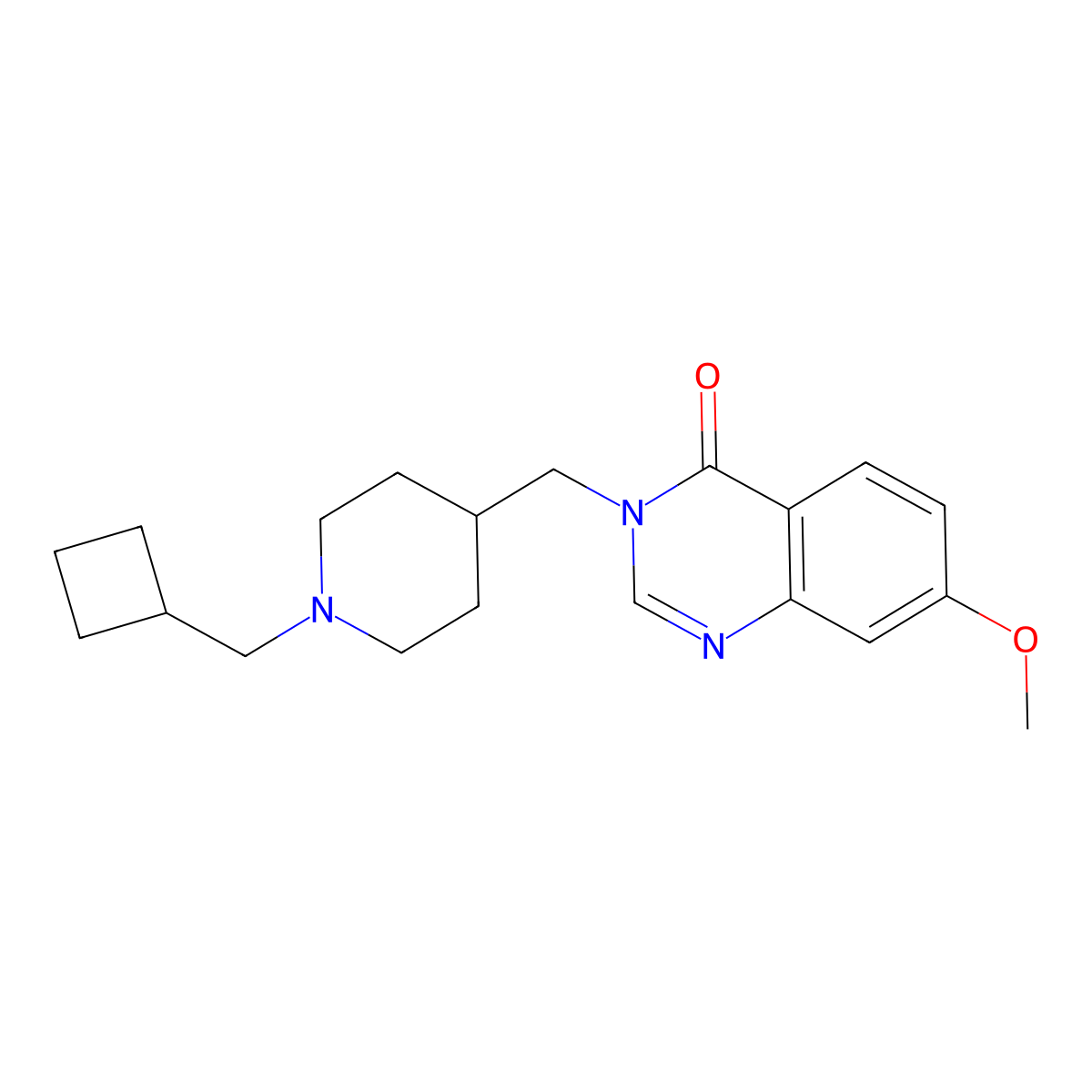 3-{[1-(Cyclobutylmethyl)piperidin-4-yl]methyl}-7-methoxy-3,4-dihydroquinazolin-4-one molecular structure, CAS 2549018-34-8