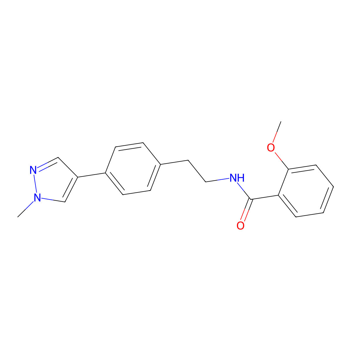 2-methoxy-N-{2-[4-(1-methyl-1H-pyrazol-4-yl)phenyl]ethyl}benzamide molecular structure, CAS 2549019-11-4
