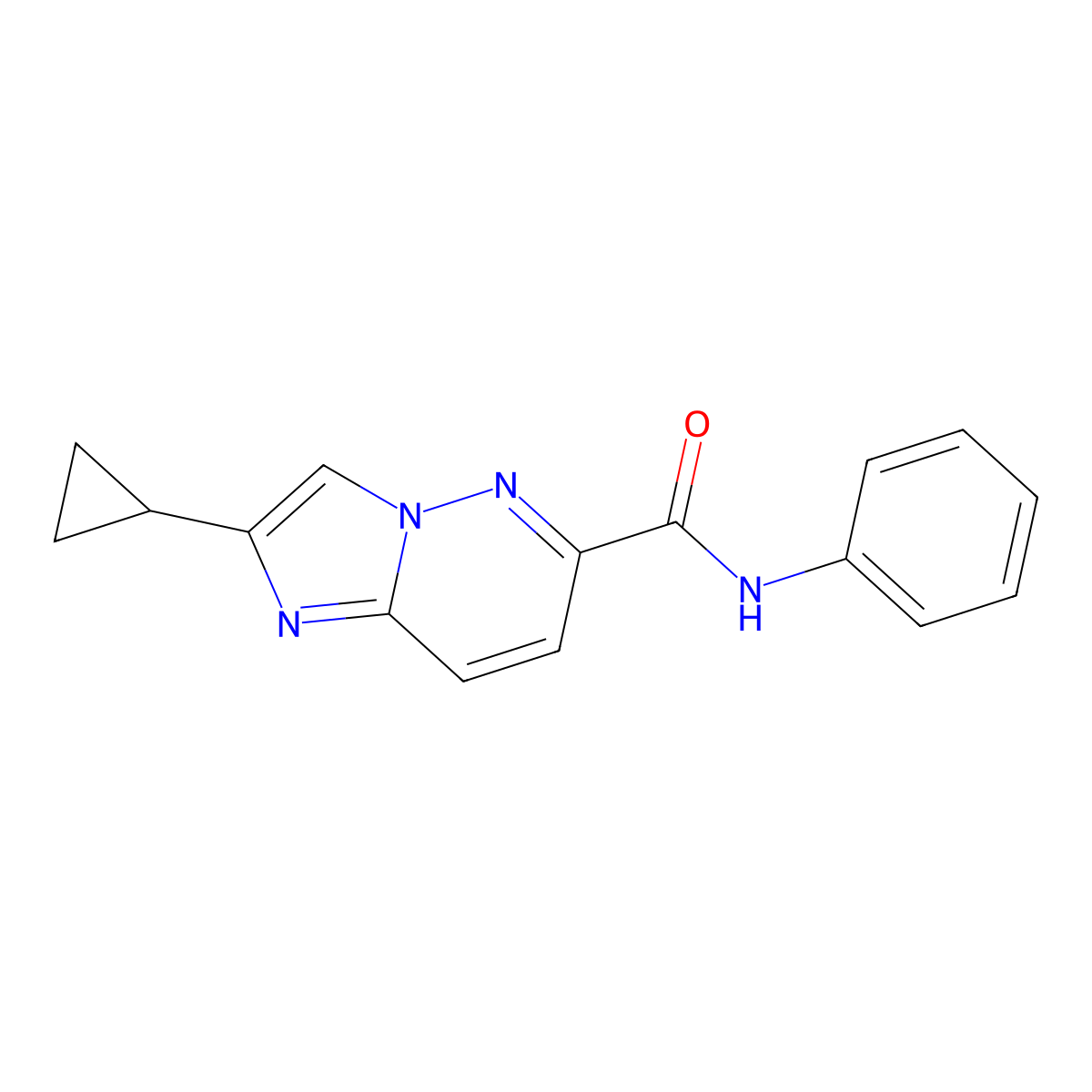 2-cyclopropyl-N-phenylimidazo[1,2-b]pyridazine-6-carboxamide molecular structure, CAS 2549019-34-1
