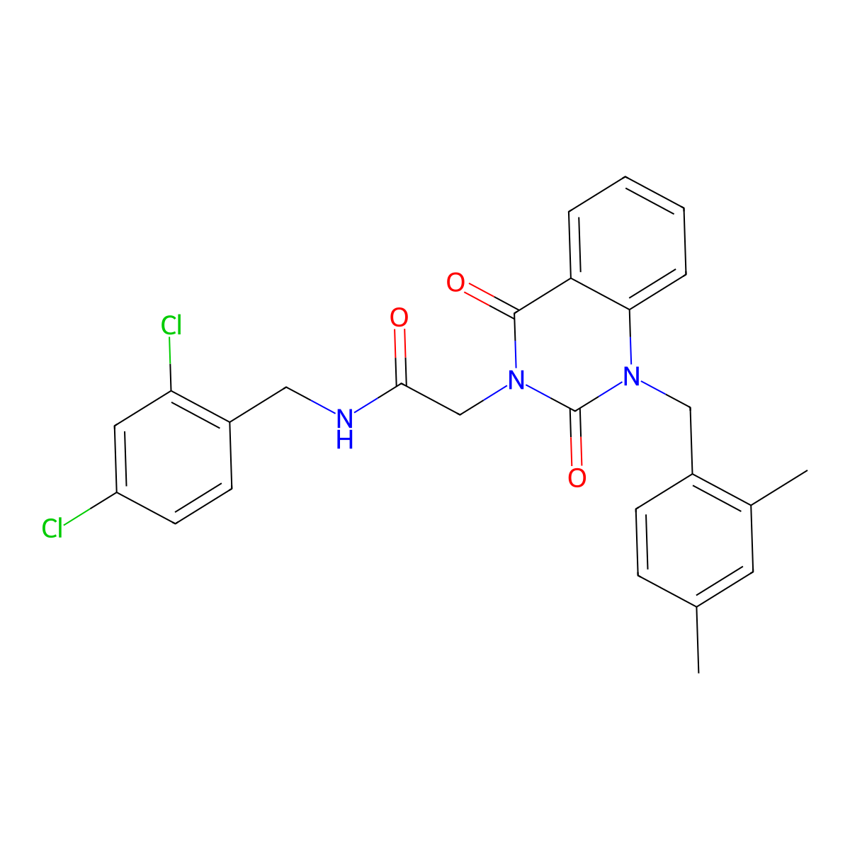 N-[(2,4-dichlorophenyl)methyl]-2-{1-[(2,4-dimethylphenyl)methyl]-2,4-dioxo-1,2,3,4-tetrahydroquinazolin-3-yl}acetamide molecular structure, CAS 2549019-60-3