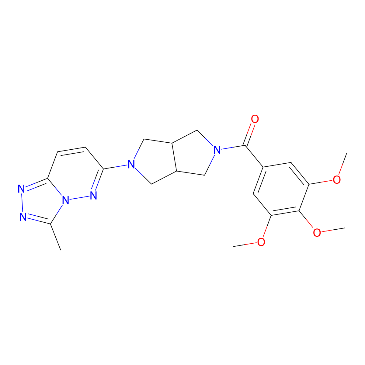 2-{3-Methyl-[1,2,4]triazolo[4,3-b]pyridazin-6-yl}-5-(3,4,5-trimethoxybenzoyl)-octahydropyrrolo[3,4-c]pyrrole molecular structure, CAS 2549019-94-3
