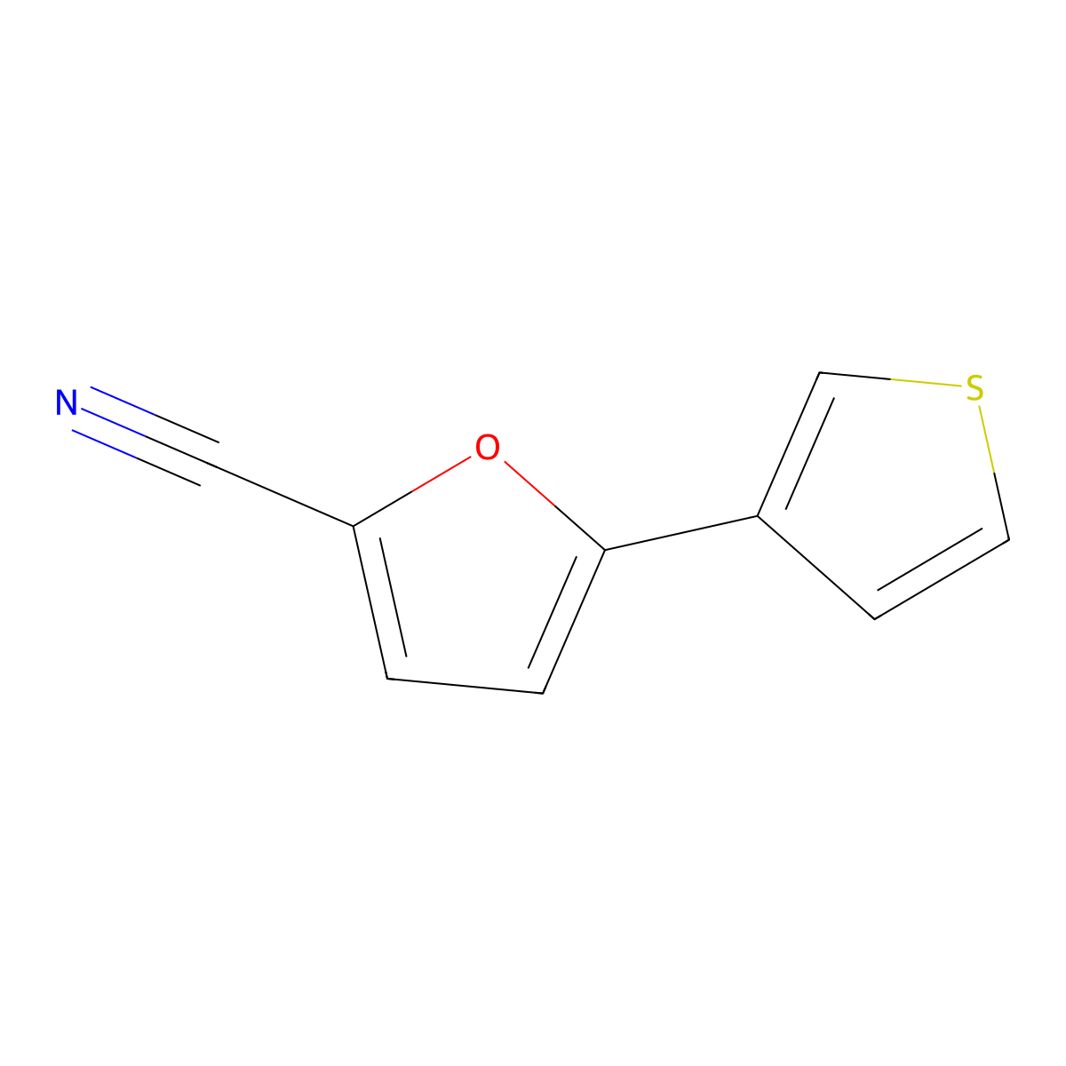 5-(Thiophen-3-yl)furan-2-carbonitrile molecular structure, CAS 2549020-14-4