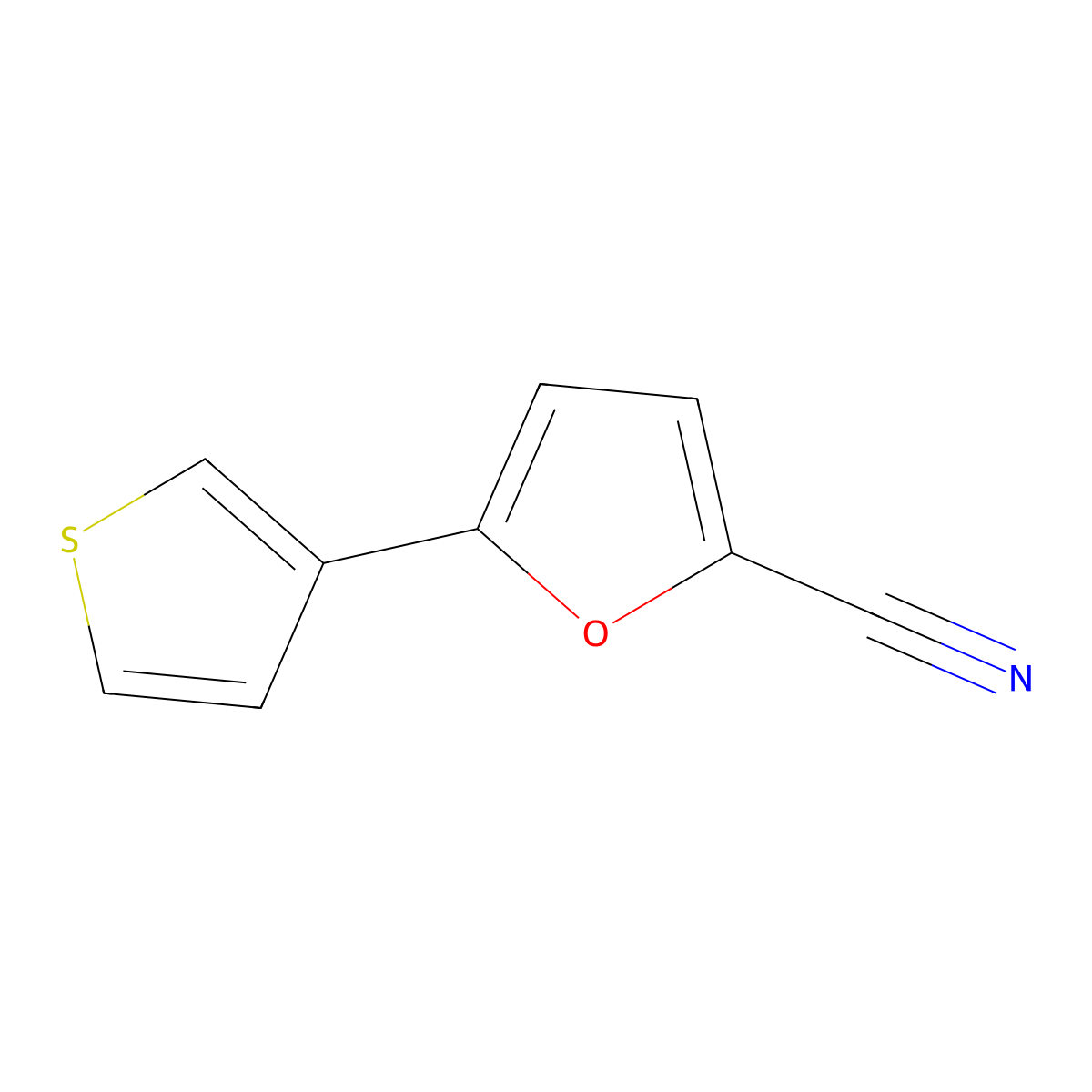 5-(Thiophen-3-yl)furan-2-carbonitrile molecular structure, CAS 2549020-14-4