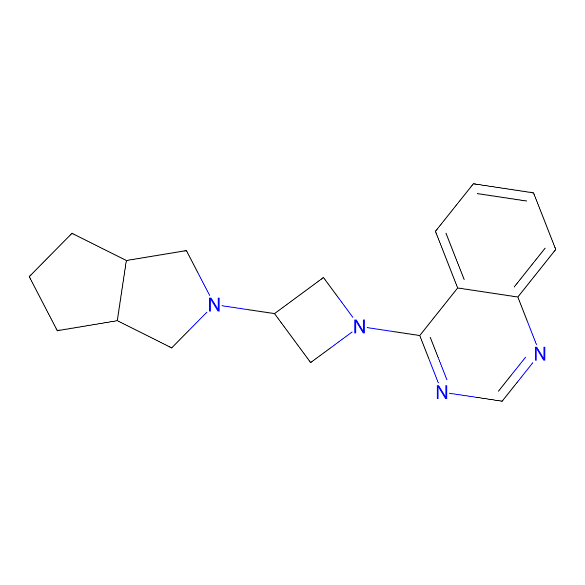 4-(3-{Octahydrocyclopenta[c]pyrrol-2-yl}azetidin-1-yl)quinazoline molecular structure, CAS 2549020-58-6