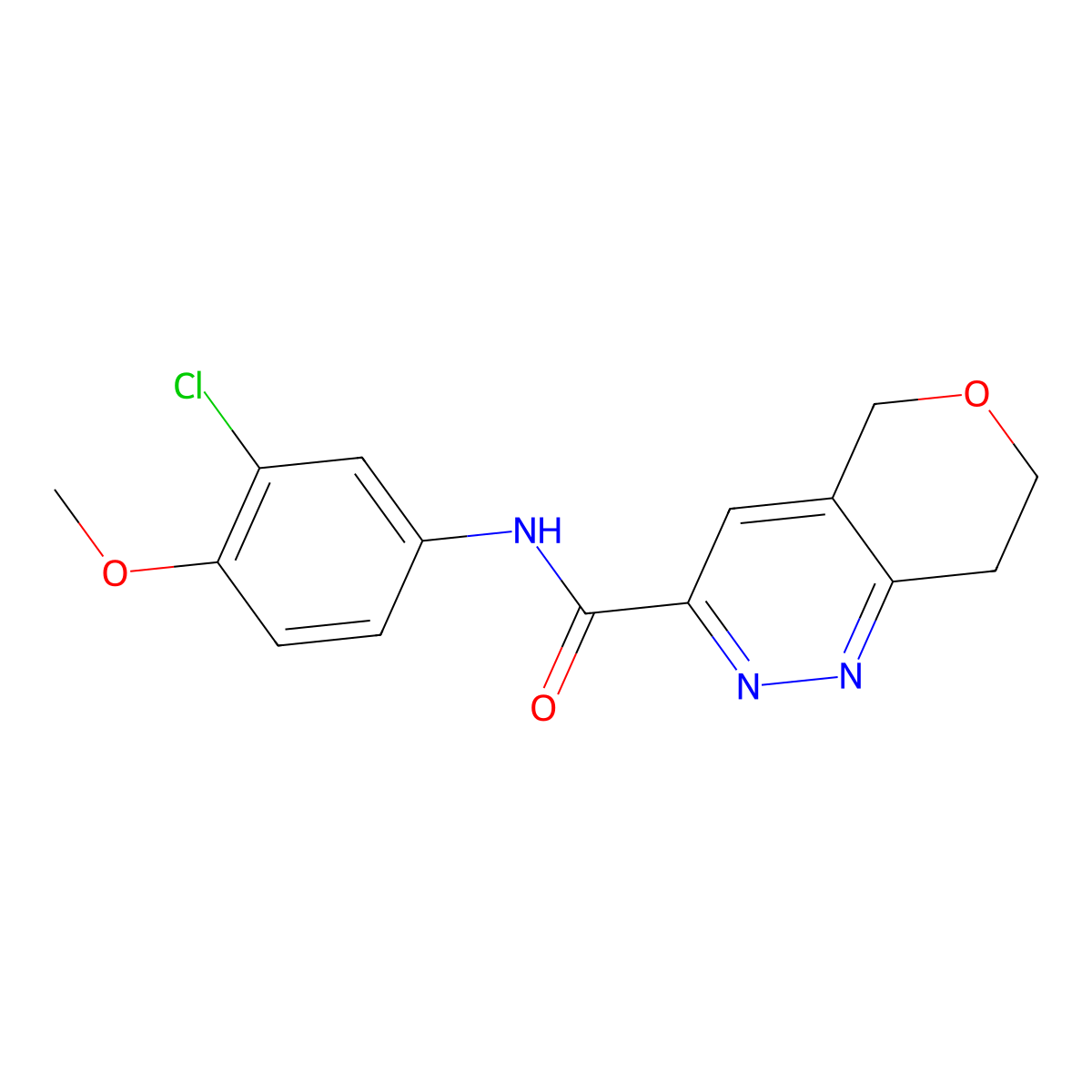 N-(3-chloro-4-methoxyphenyl)-5H,7H,8H-pyrano[4,3-c]pyridazine-3-carboxamide molecular structure, CAS 2549020-61-1